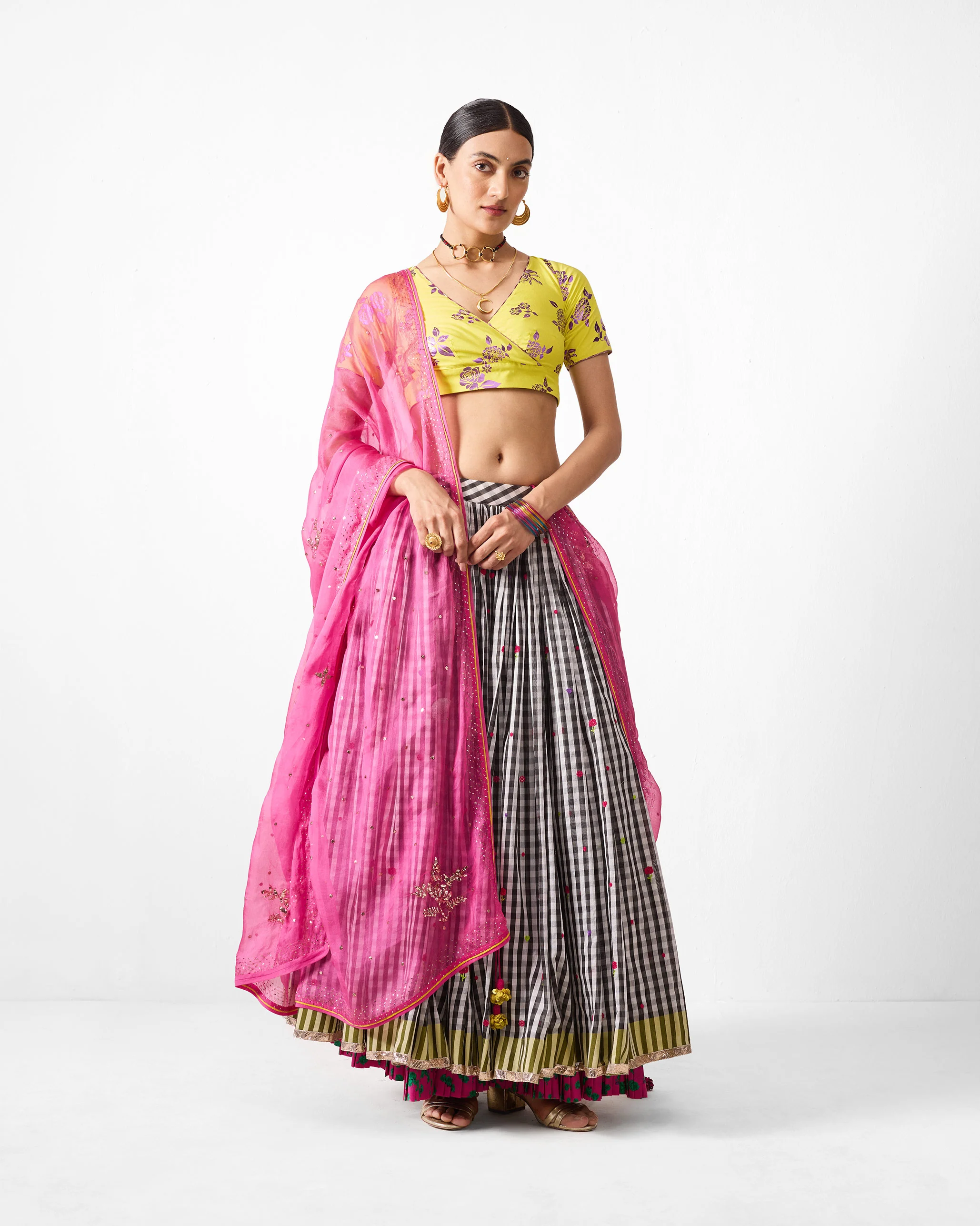 Mahira Dupatta - Pink Embroidered - Image 3