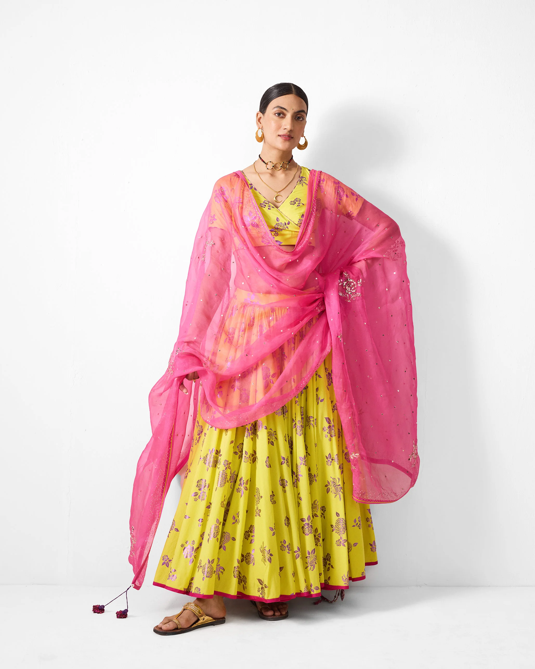 Mahira Dupatta - Pink Embroidered - Image 4