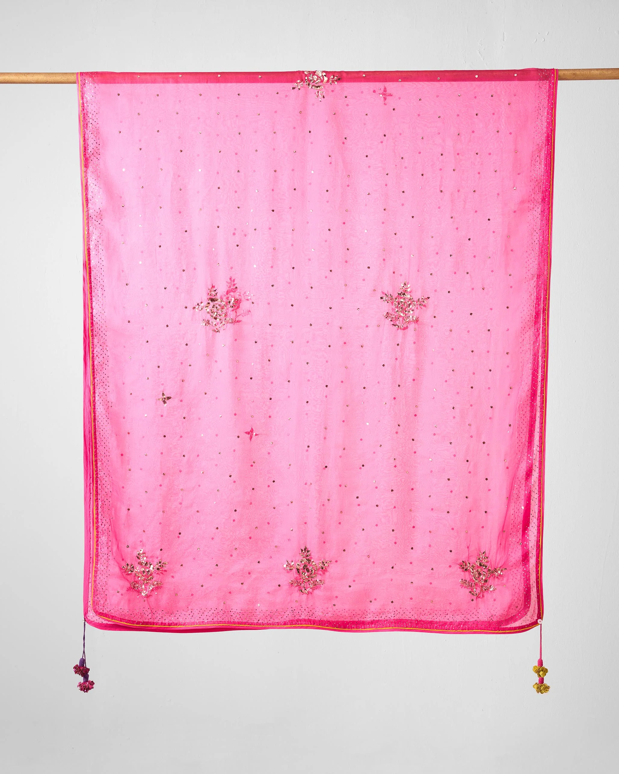 Mahira Dupatta - Pink Embroidered - Image 5
