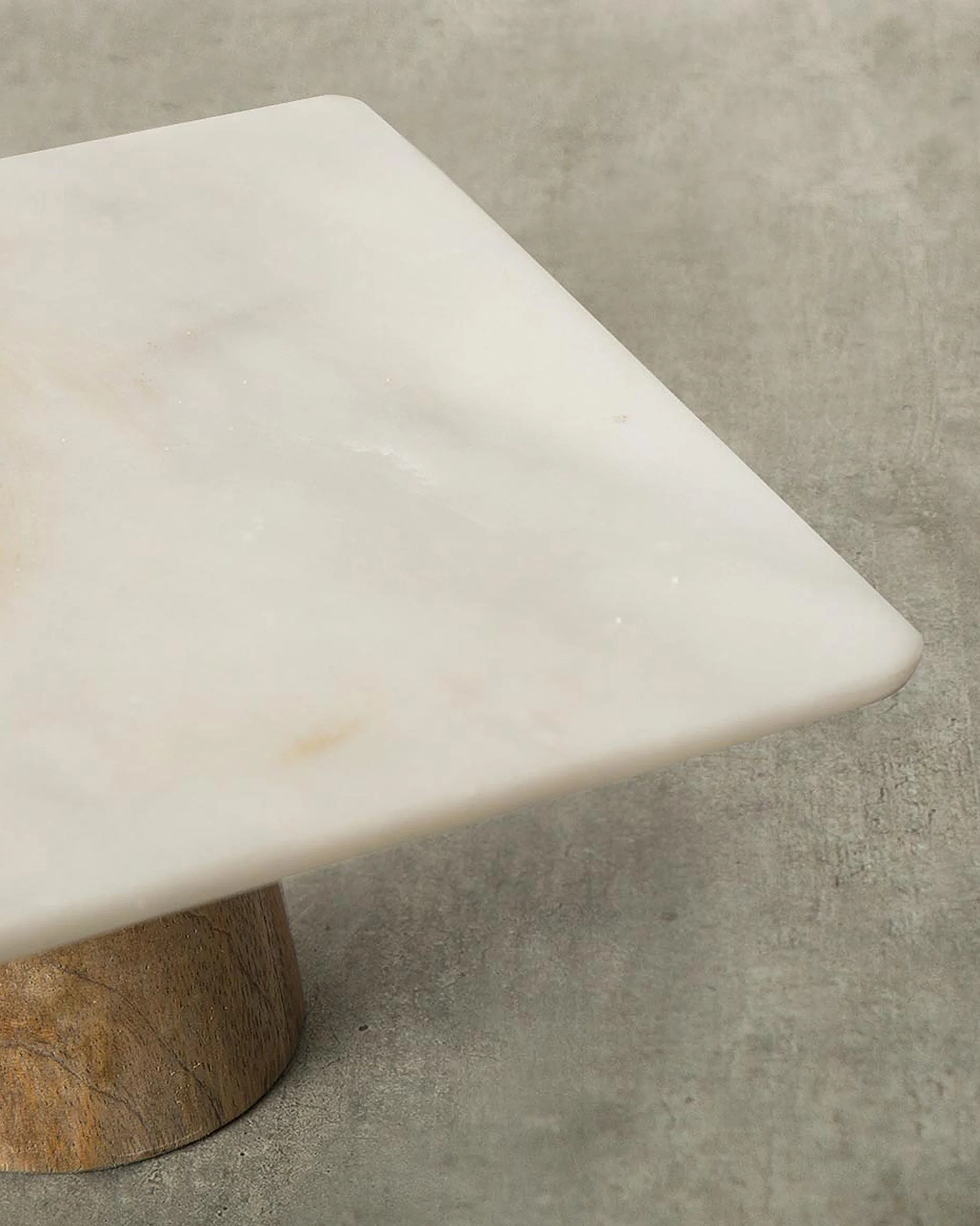 Marble & Wood Cake Stand - Large - Image 2
