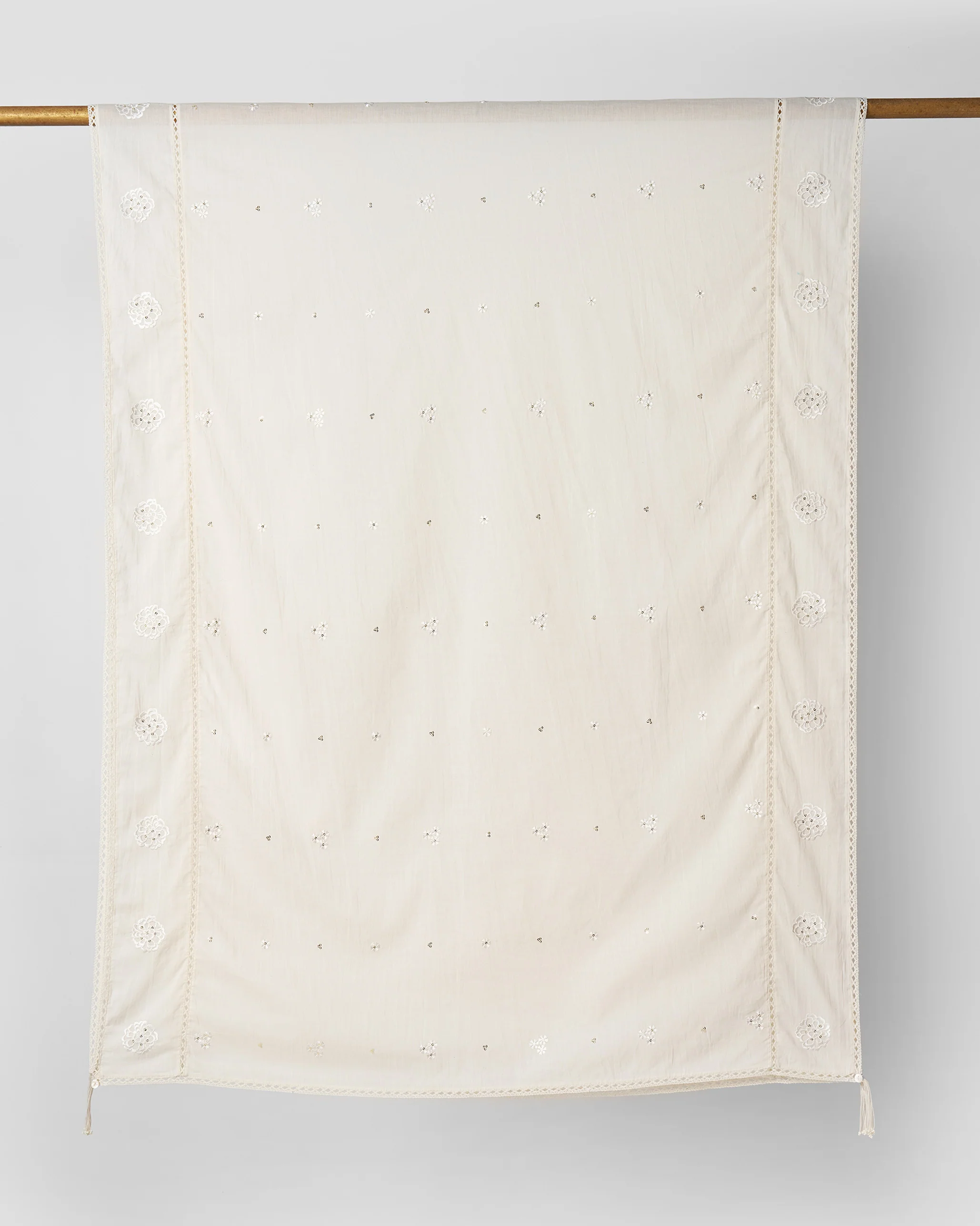 Mariegold Dupatta - Ivory Embroidered - Image 3