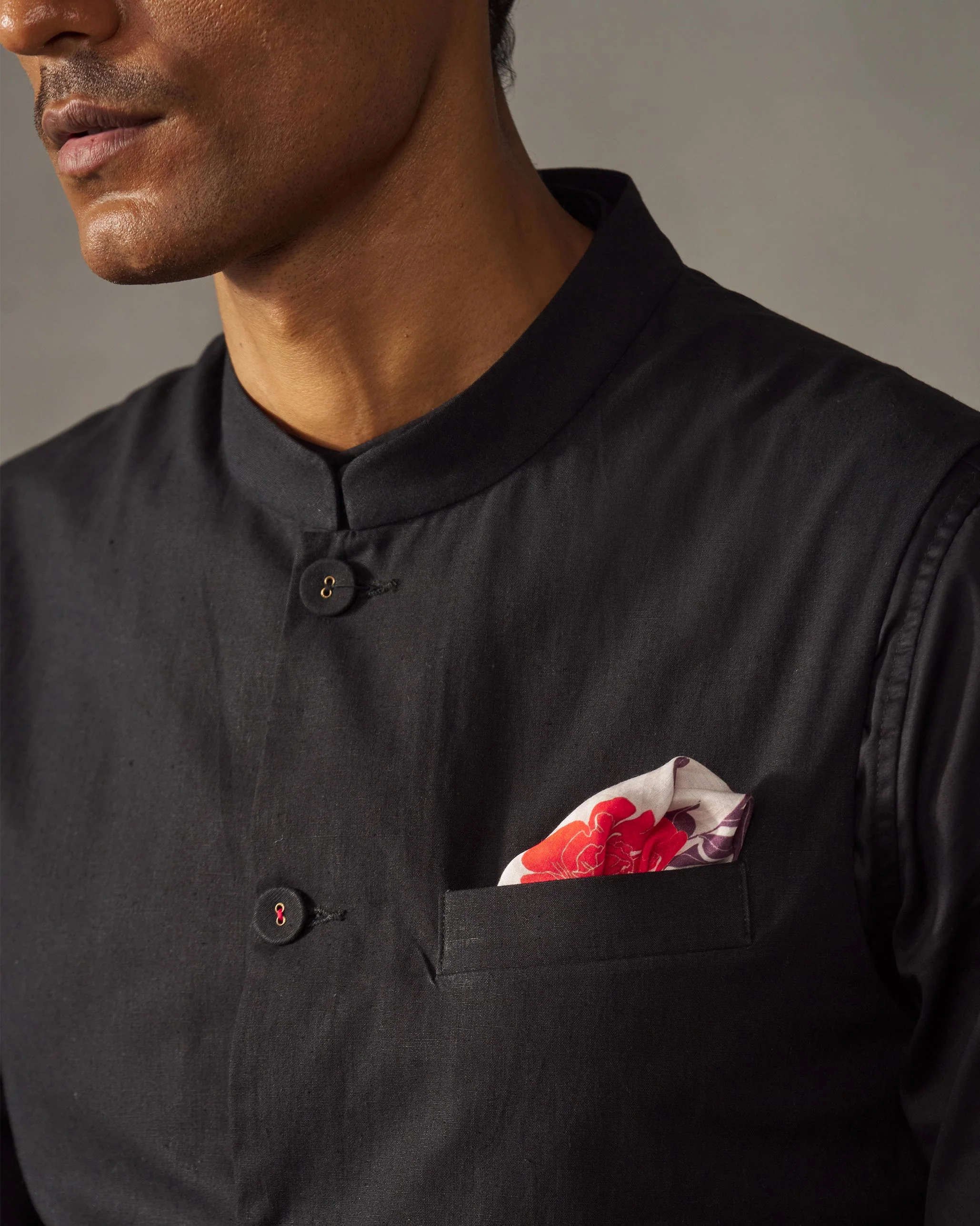 Marigold Pocket Squares - Red & Dark Blue - Image 5