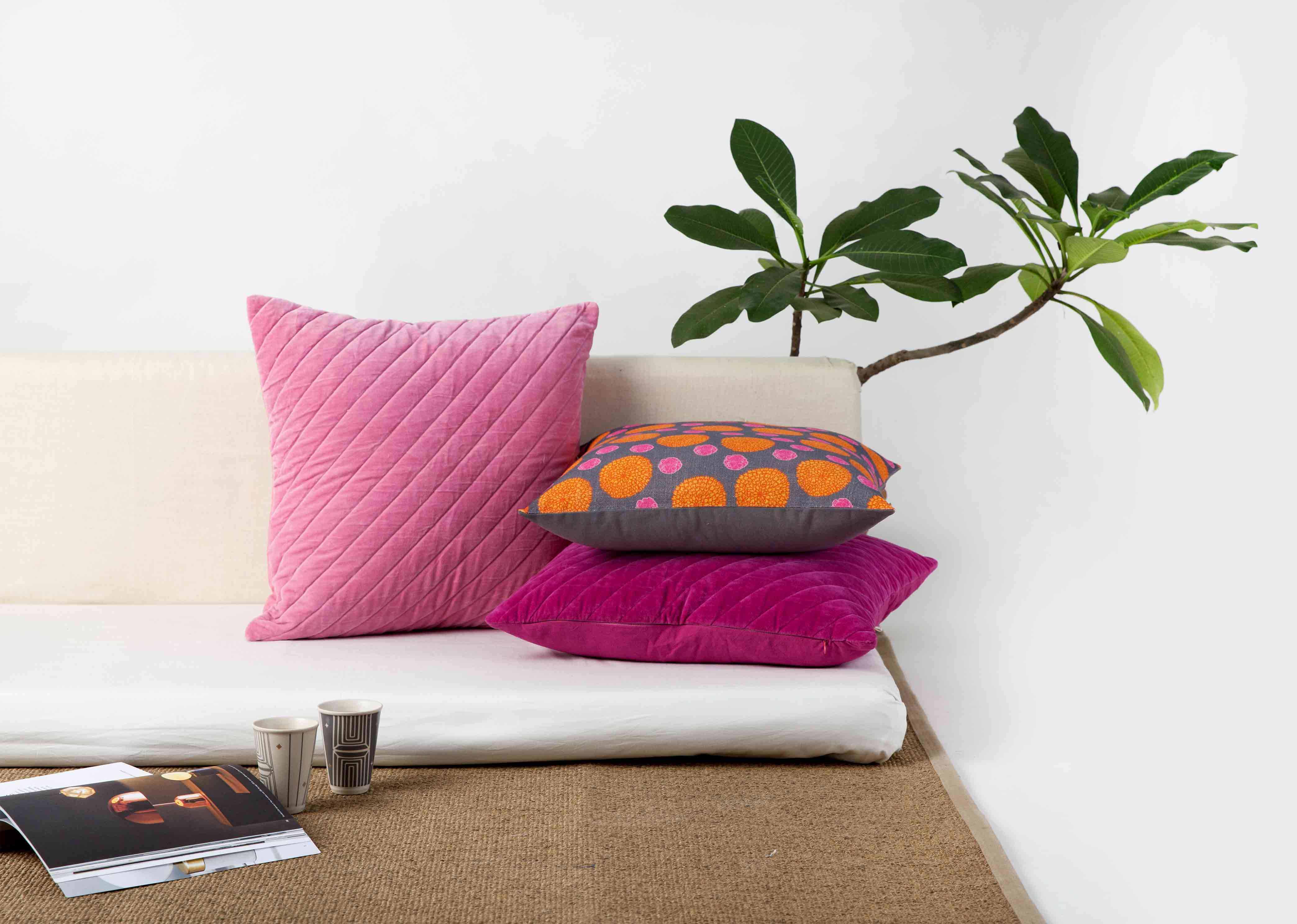 Marigold Rose Cushion Cover - Charcoal - Image 3