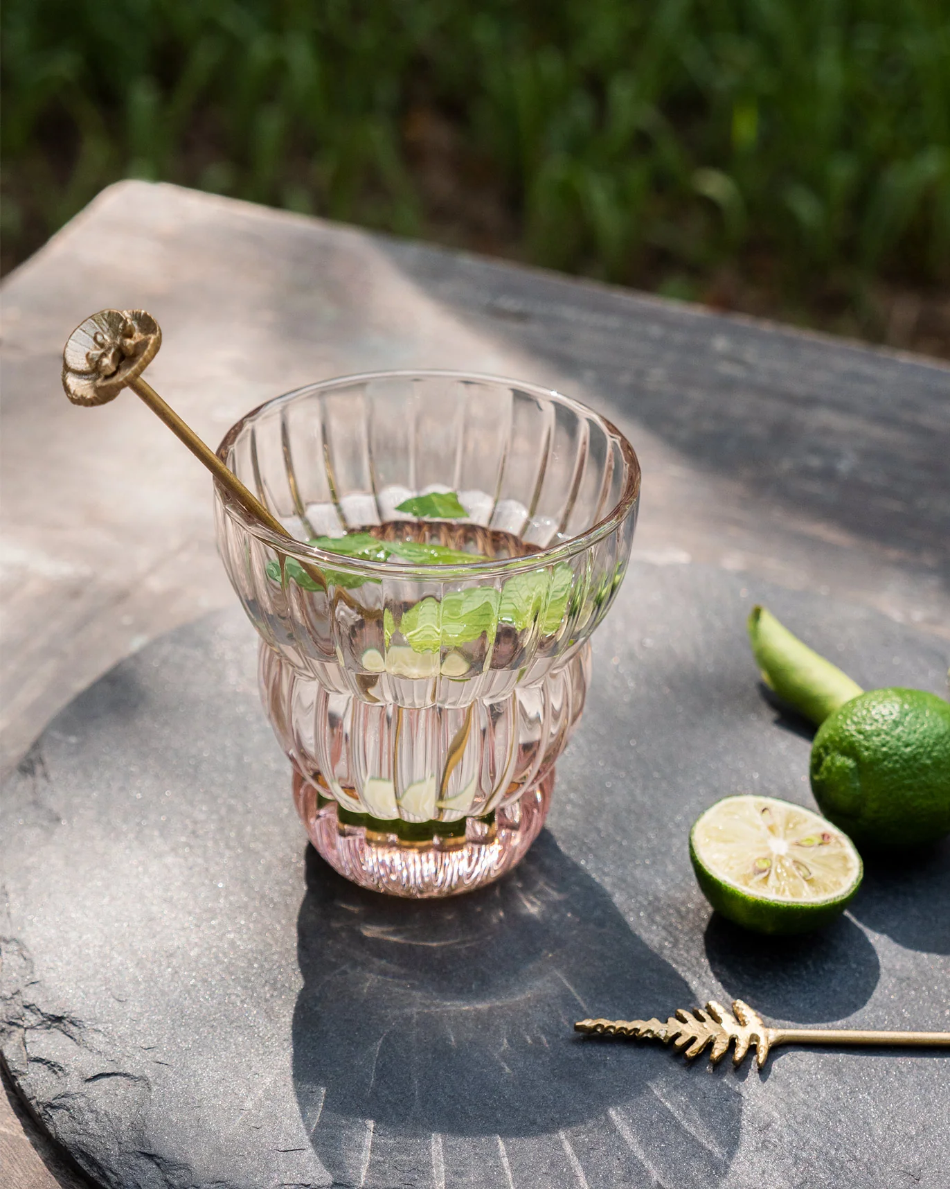 Marina Stackable Glass - Rose - Image 2