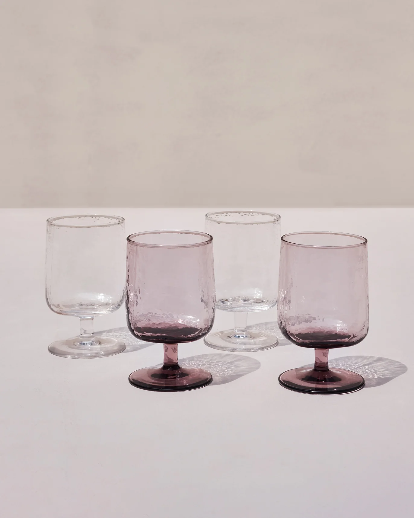 Marina Wine Goblet - Clear & Amethyst (Set of 4) - Image 2