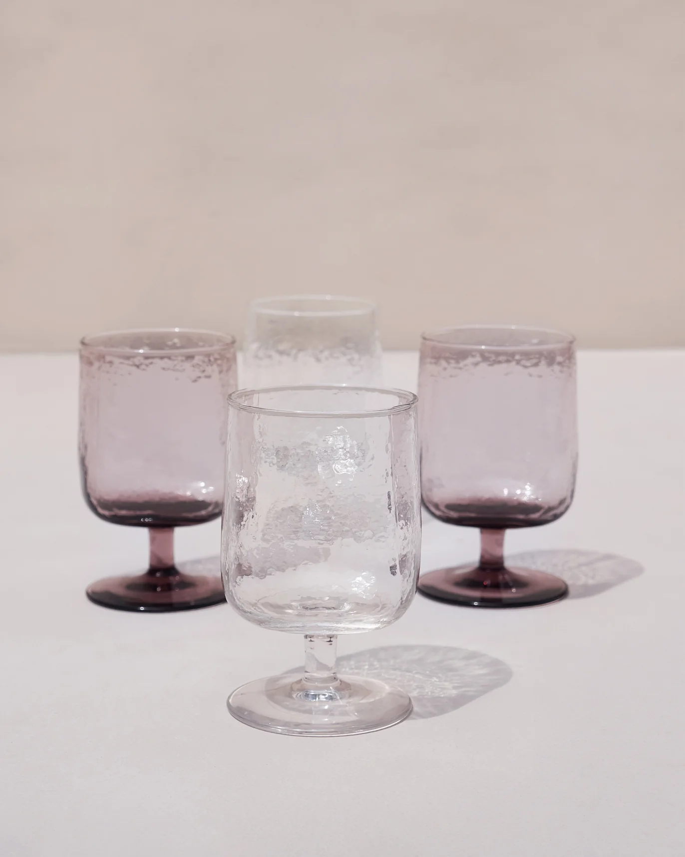 Marina Wine Goblet - Clear & Amethyst (Set of 4) - Image 4