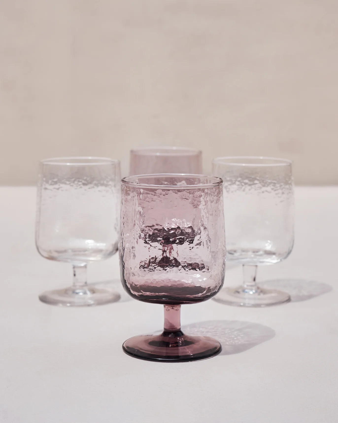 Marina Wine Goblet - Clear & Amethyst (Set of 4) - Image 5