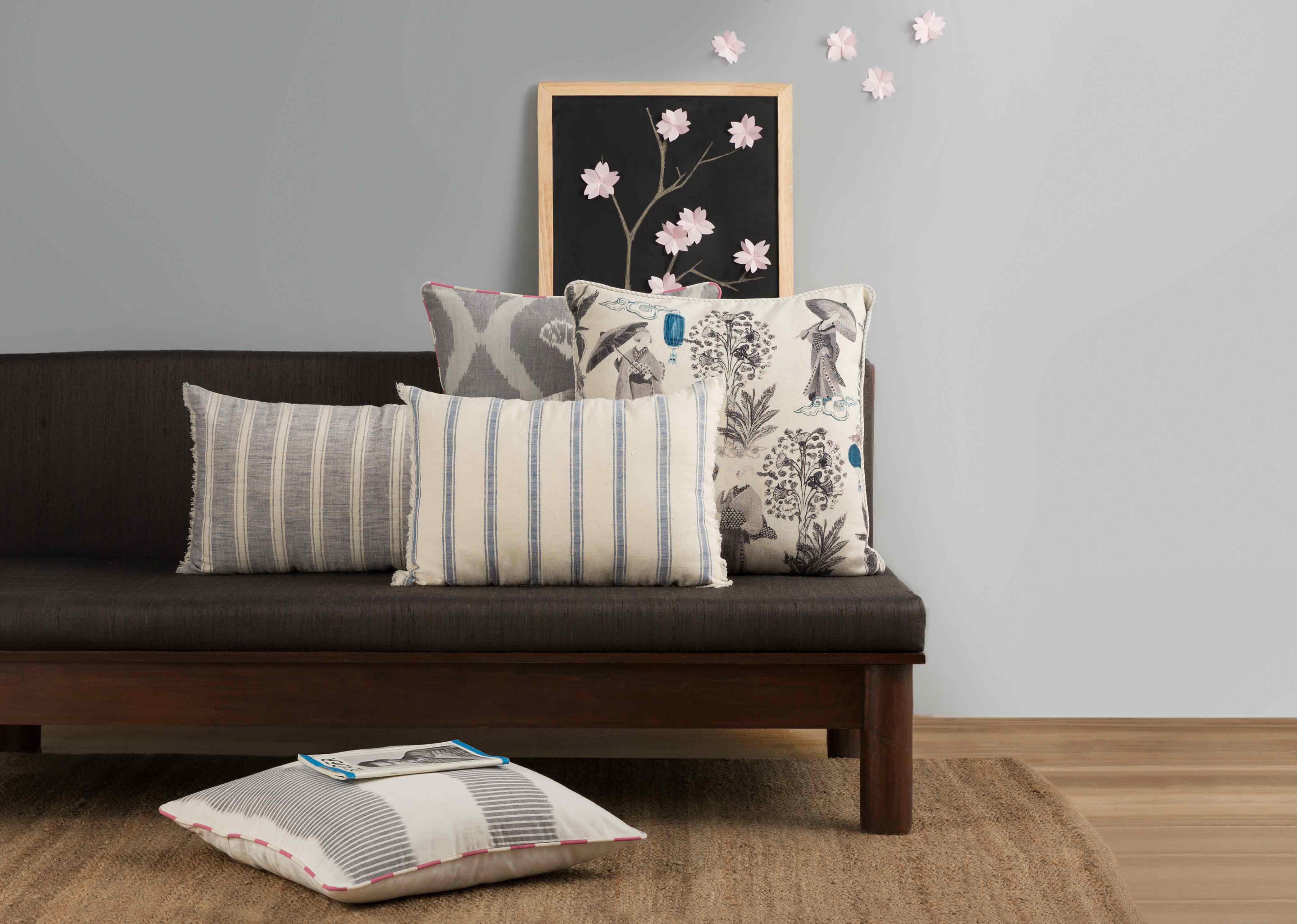 Massugu Stripe Pillow Cover - Blue - Image 3