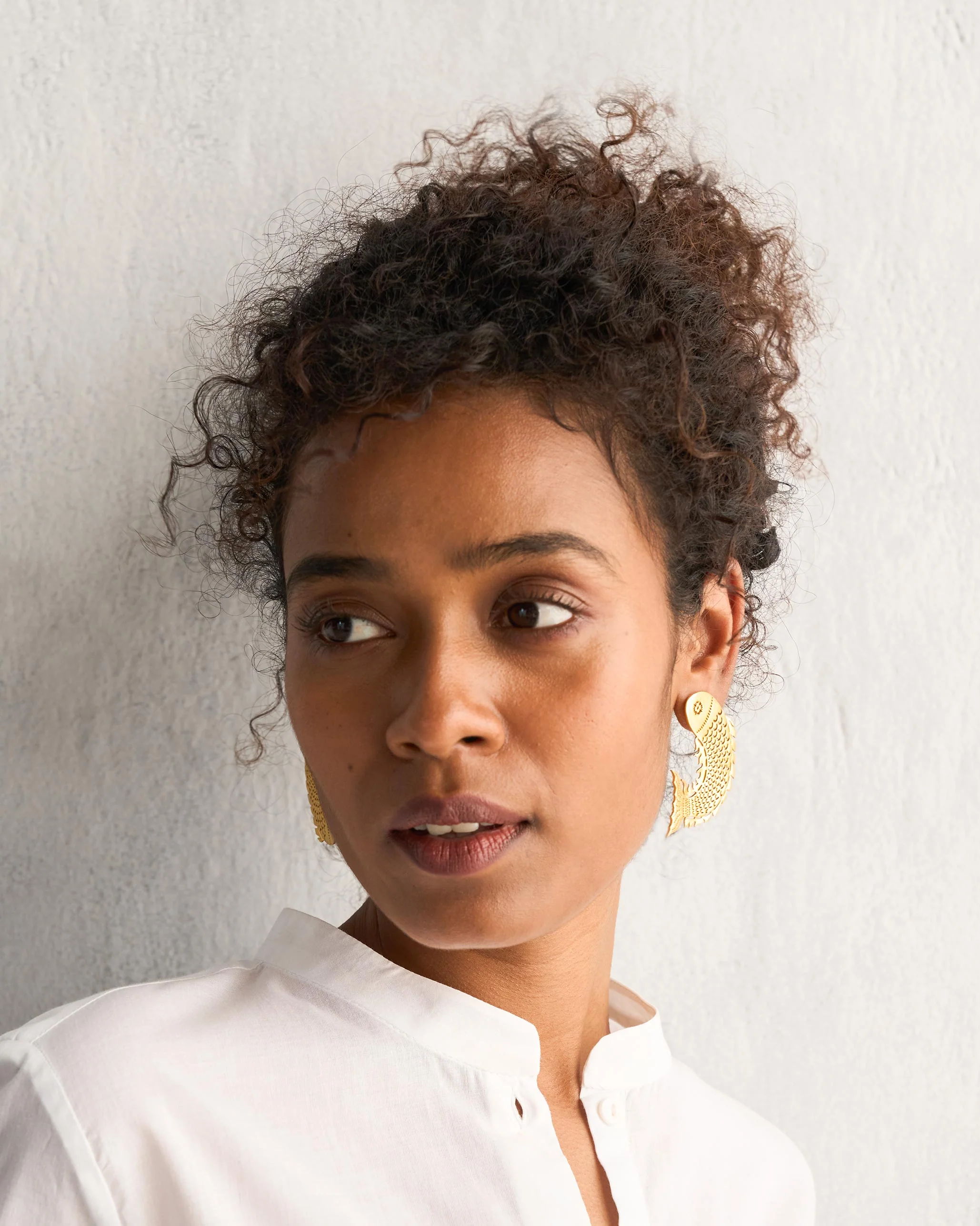 Meen Earrings - Gold - Image 3