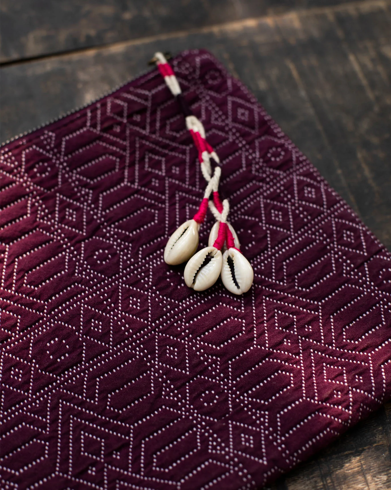 Midi Jacquard Pouch - Purple - Image 2