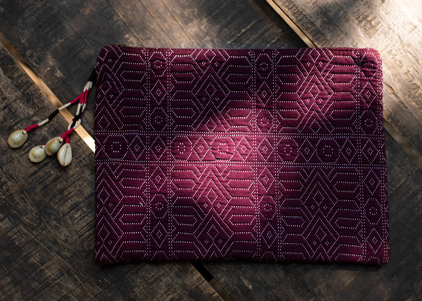 Midi Jacquard Pouch - Purple - Image 3