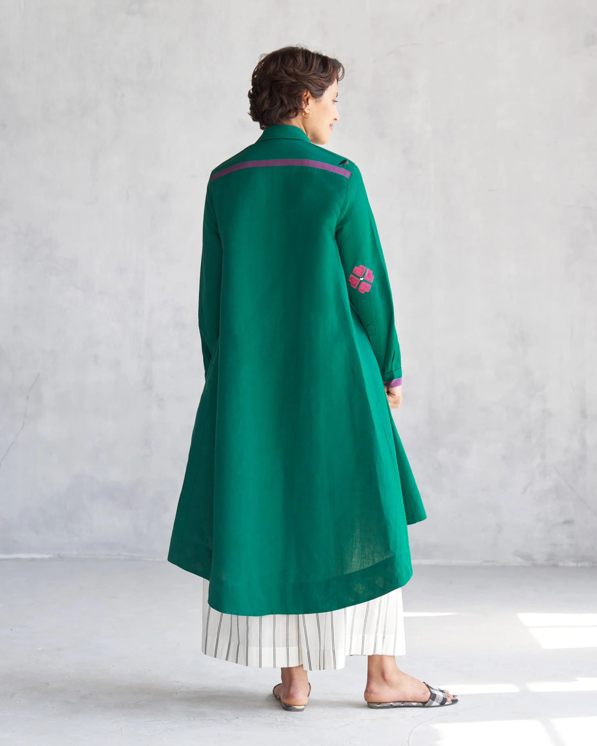 Midori High Low Kurta - Green - Image 5