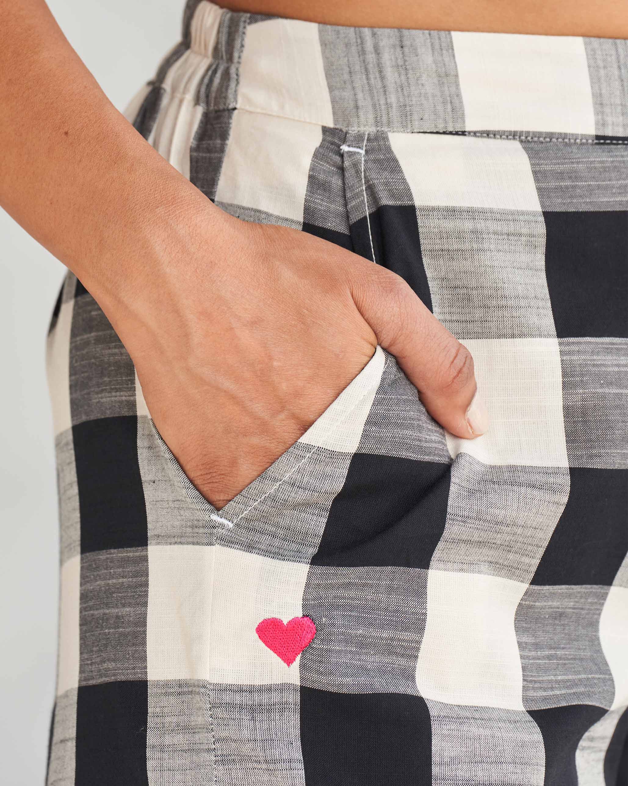 Midori Pants - Black & Ivory - Image 2