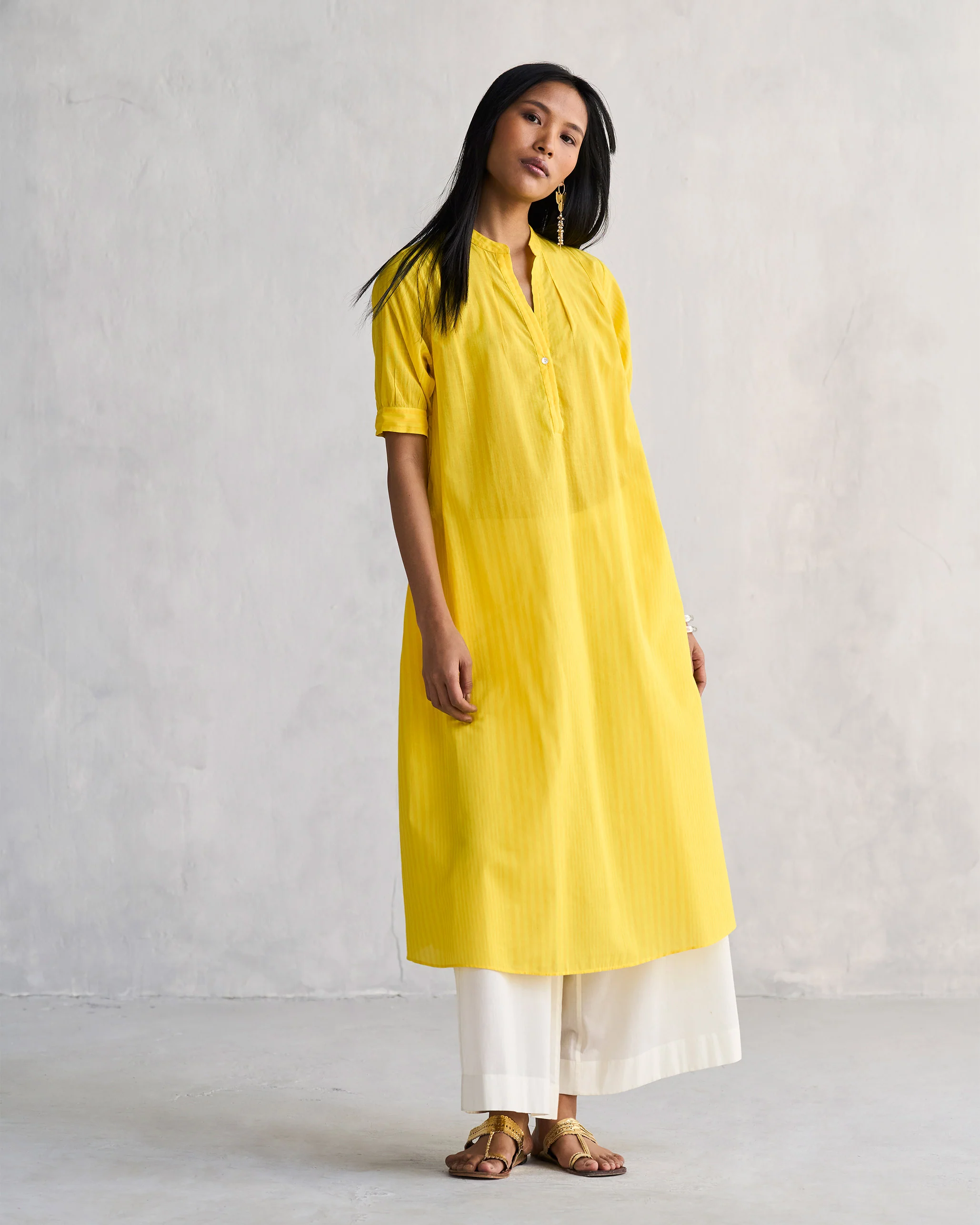 Mira Kurta - Yellow - Image 4