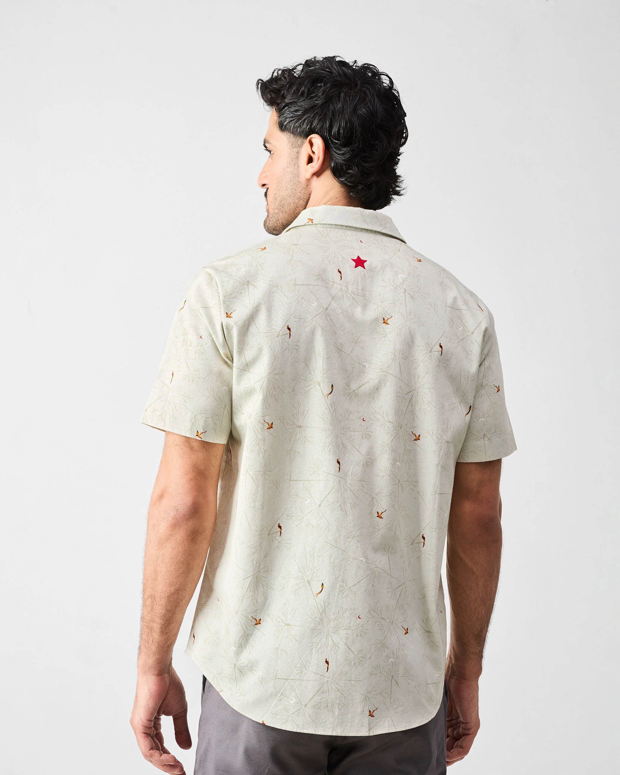 Mistari Shirt - Beige Print - Image 4