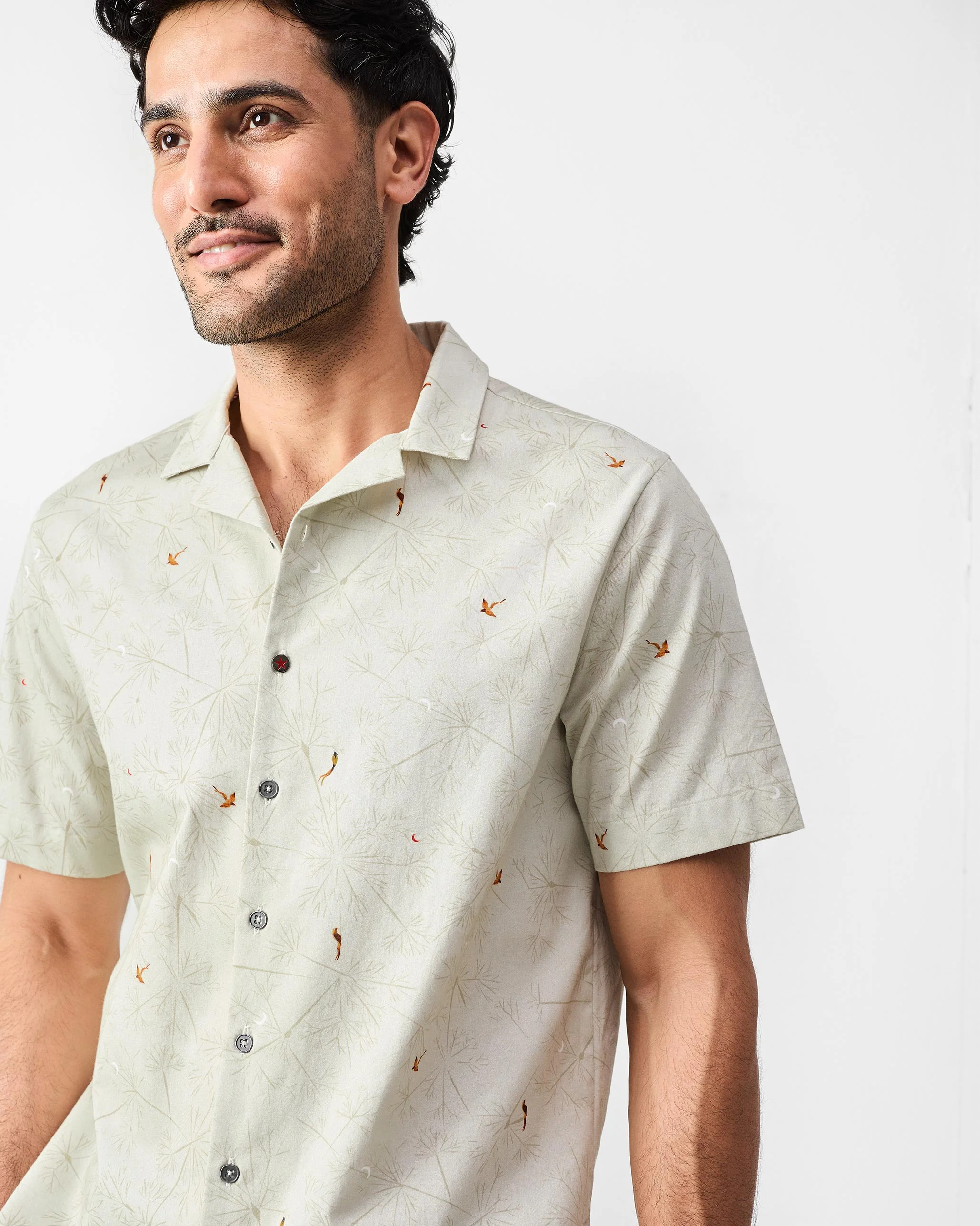 Mistari Shirt - Beige Print - Image 6