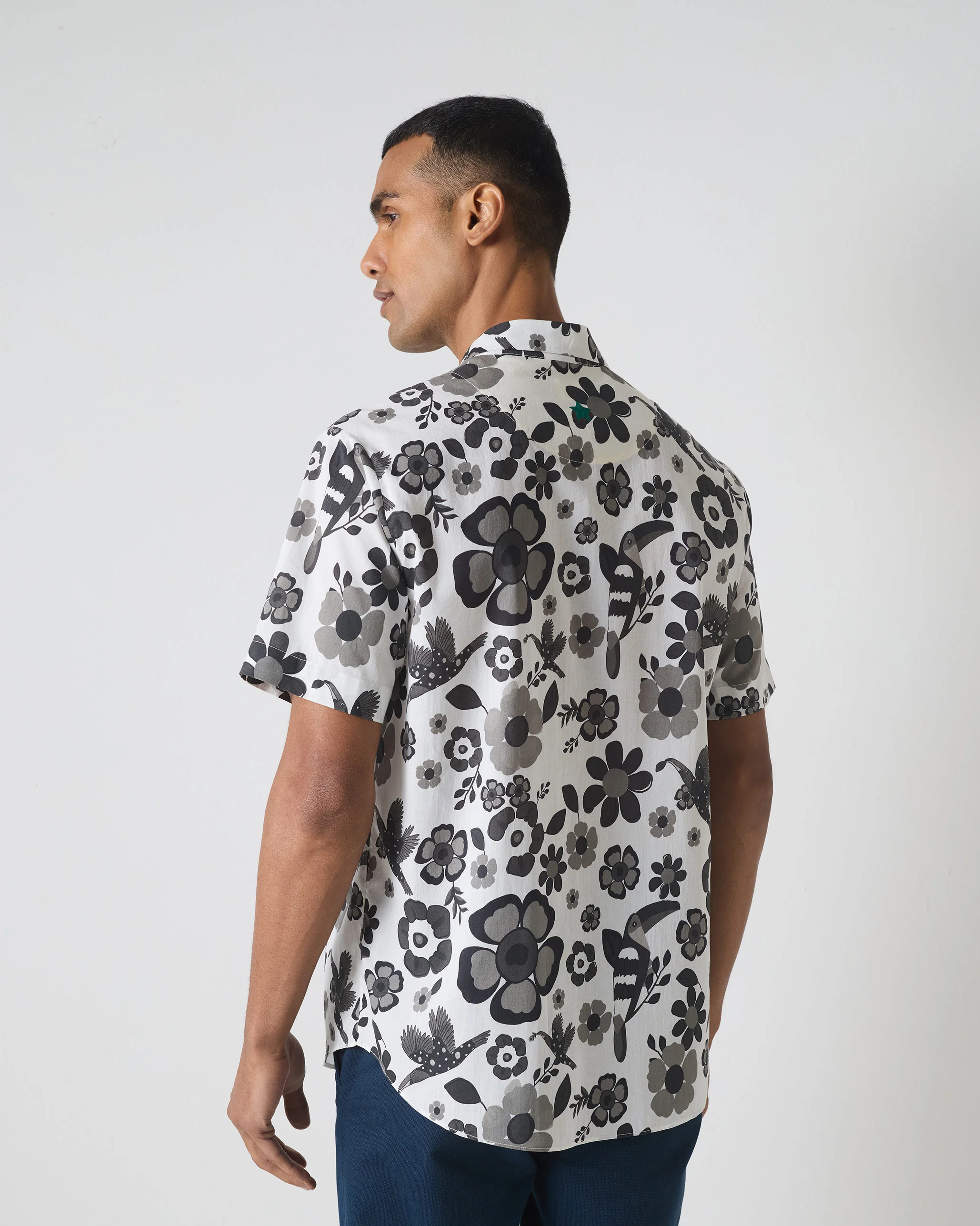 Mistari Shirt - Black & White Print - Image 3