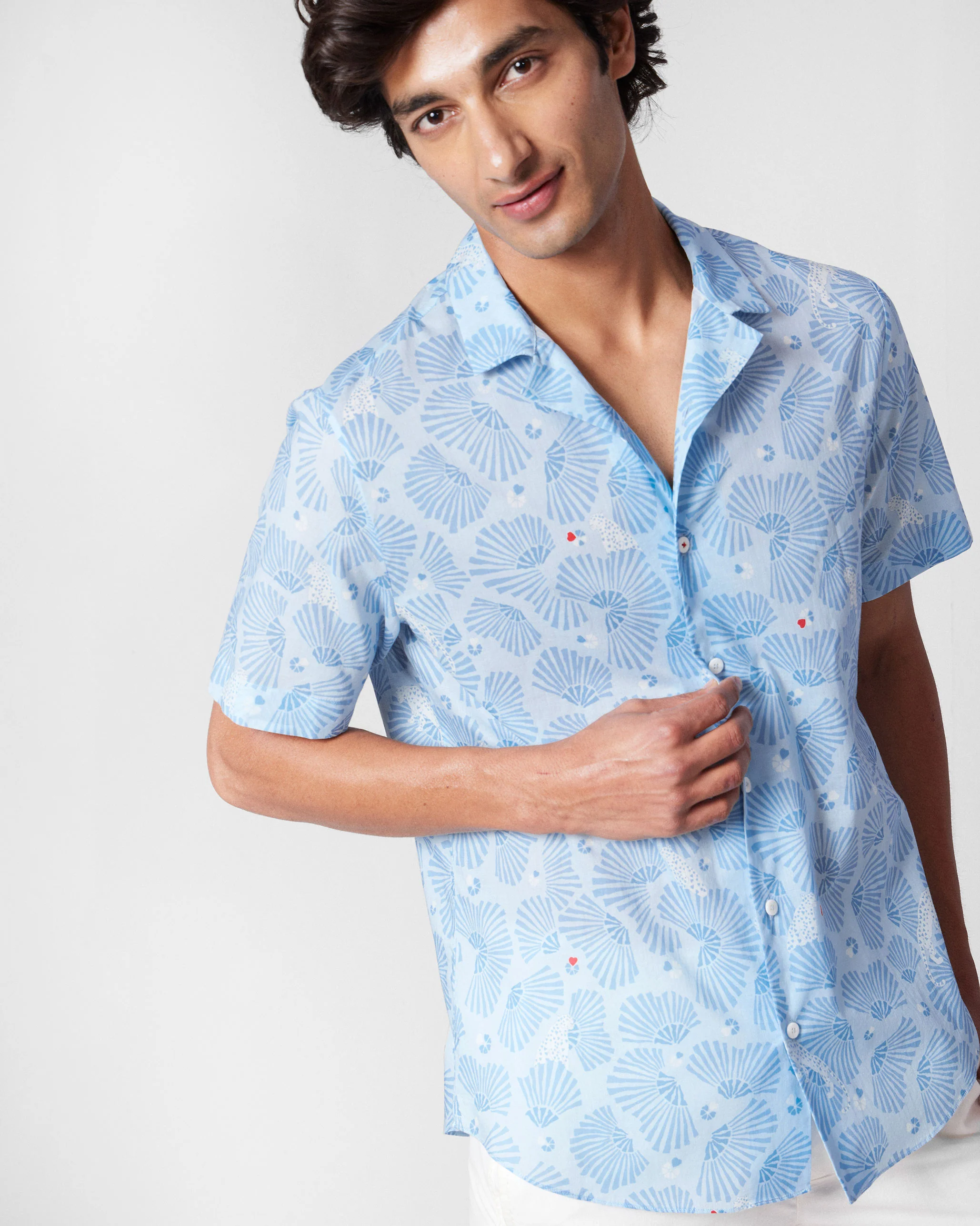 Mistari Shirt - Blue leopard print - Image 2