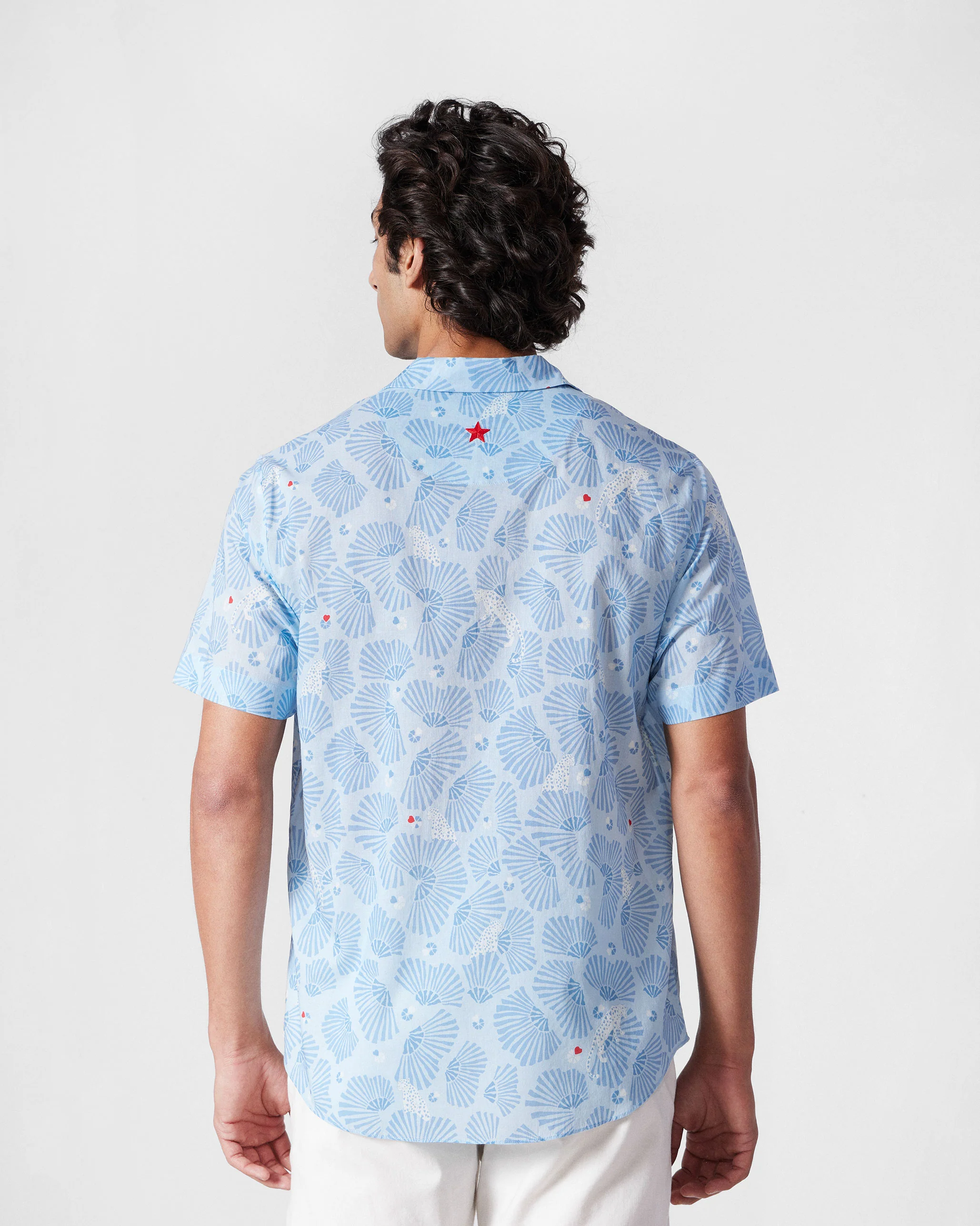 Mistari Shirt - Blue leopard print - Image 4