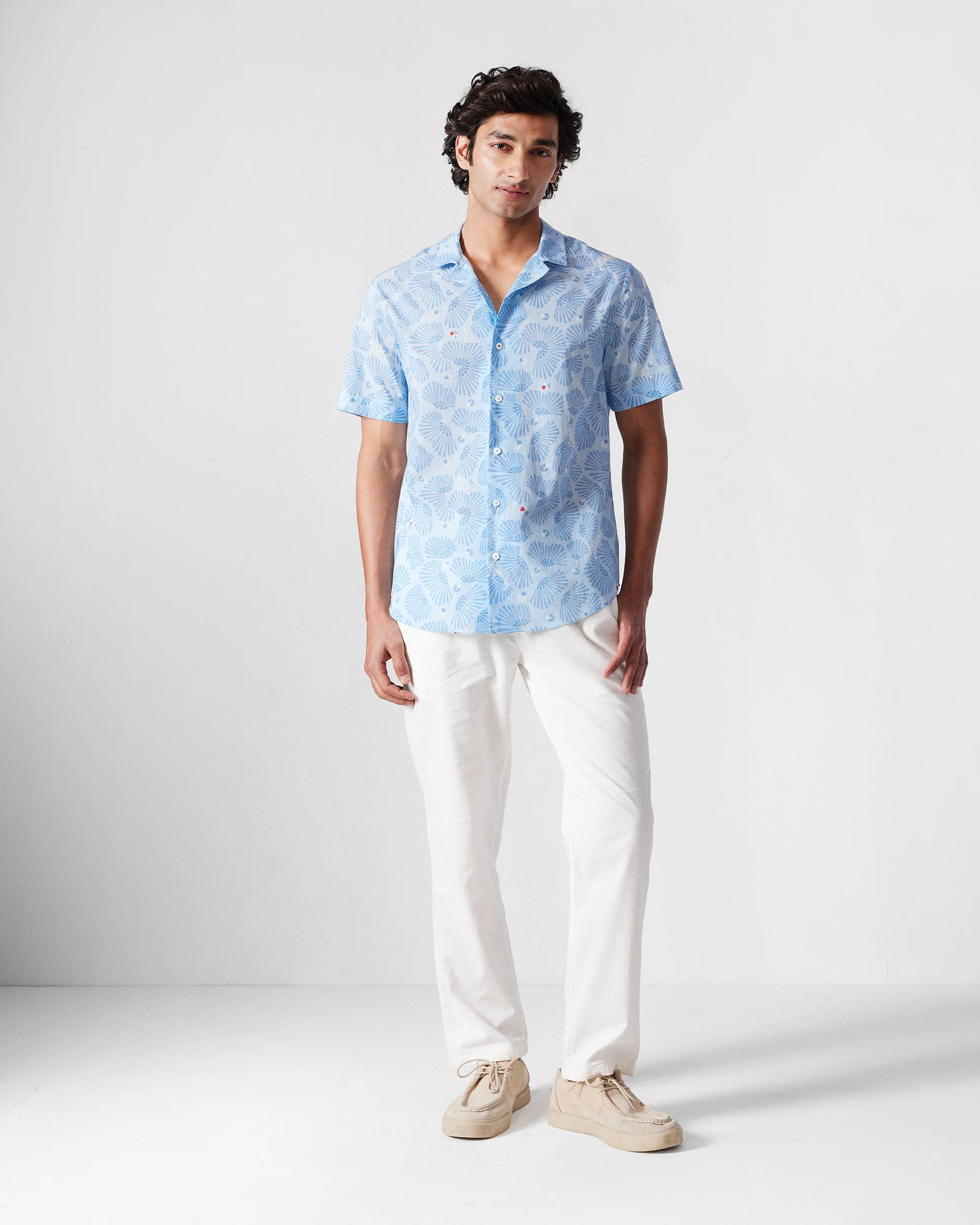 Mistari Shirt - Blue leopard print - Image 6