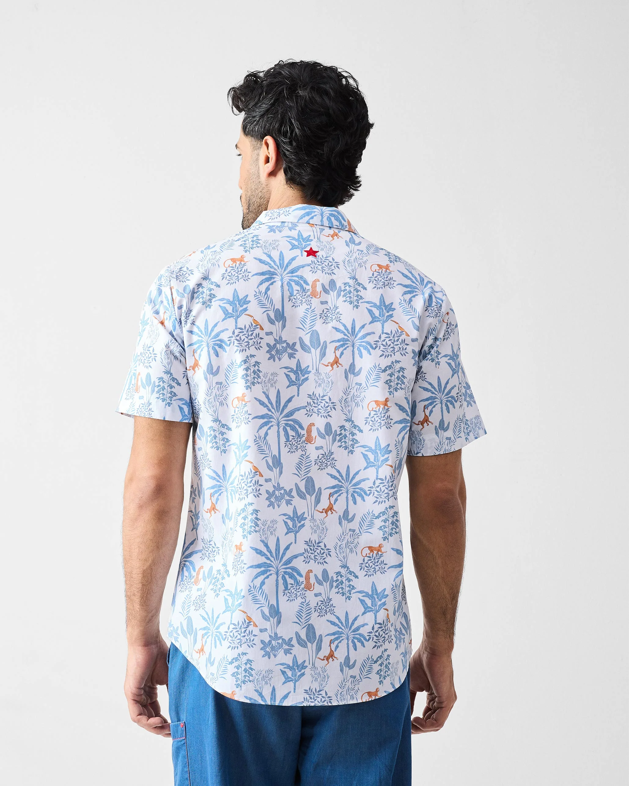 Mistari Shirt - Bluish Grey Print - Image 2