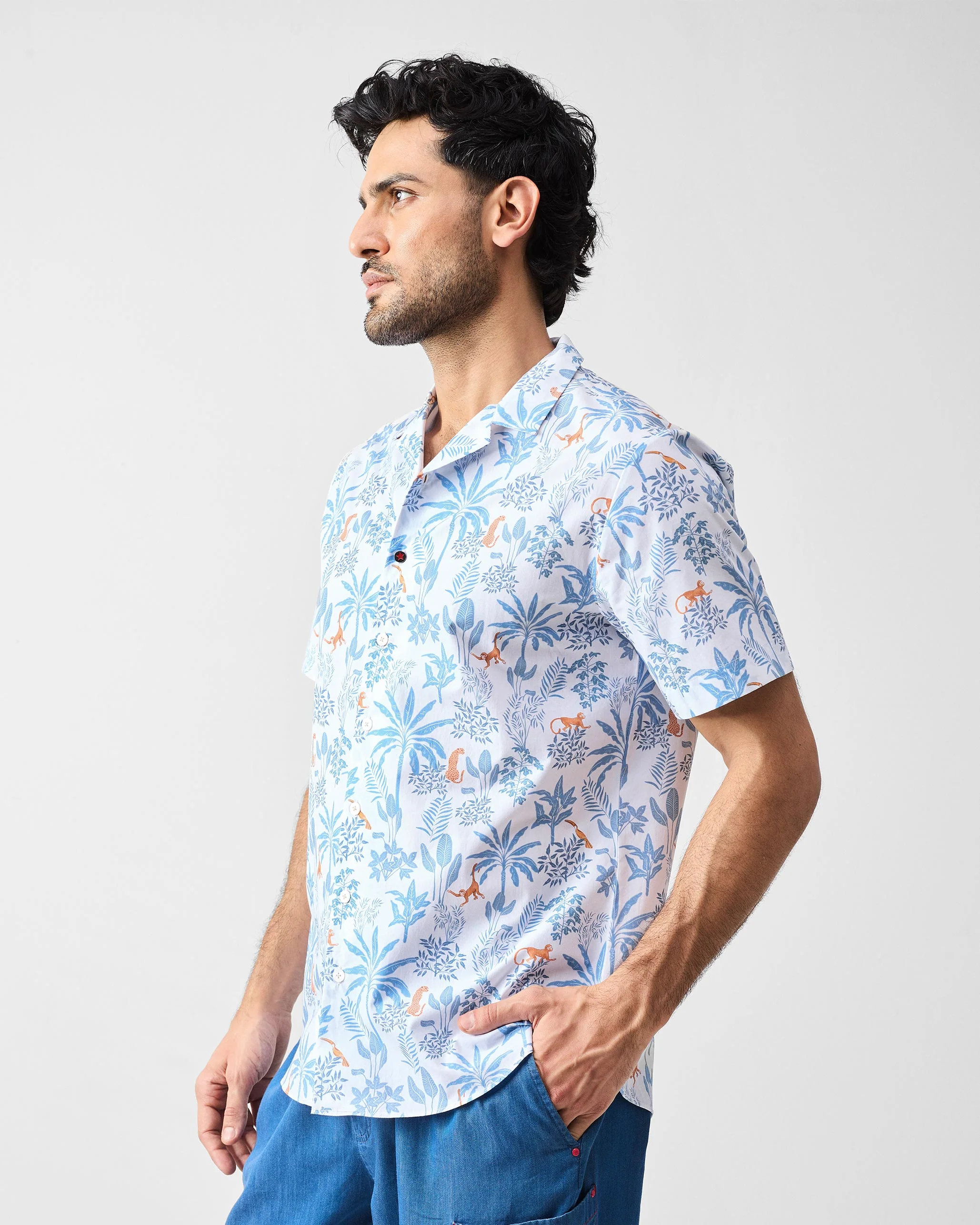 Mistari Shirt - Bluish Grey Print - Image 3