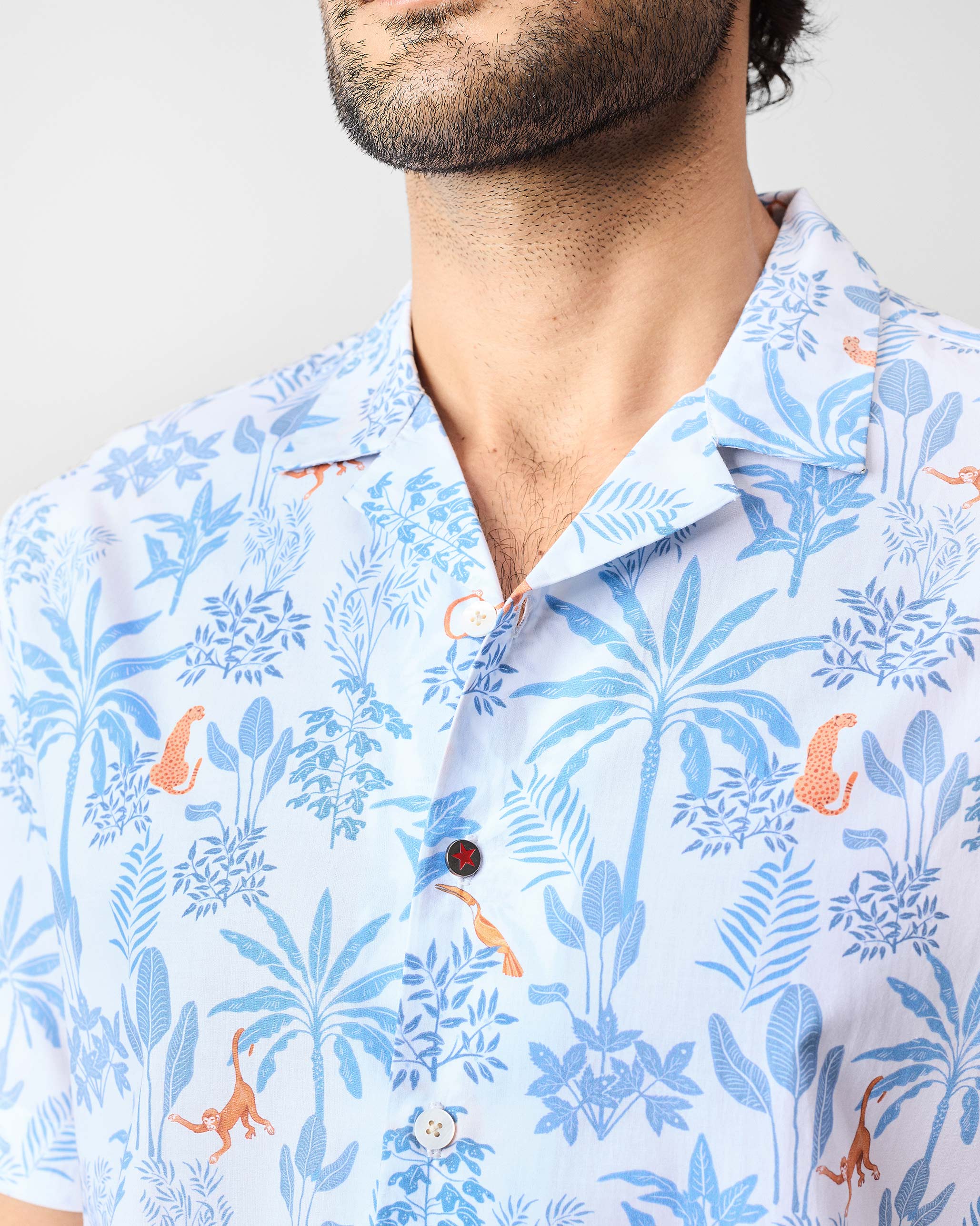 Mistari Shirt - Bluish Grey Print - Image 4