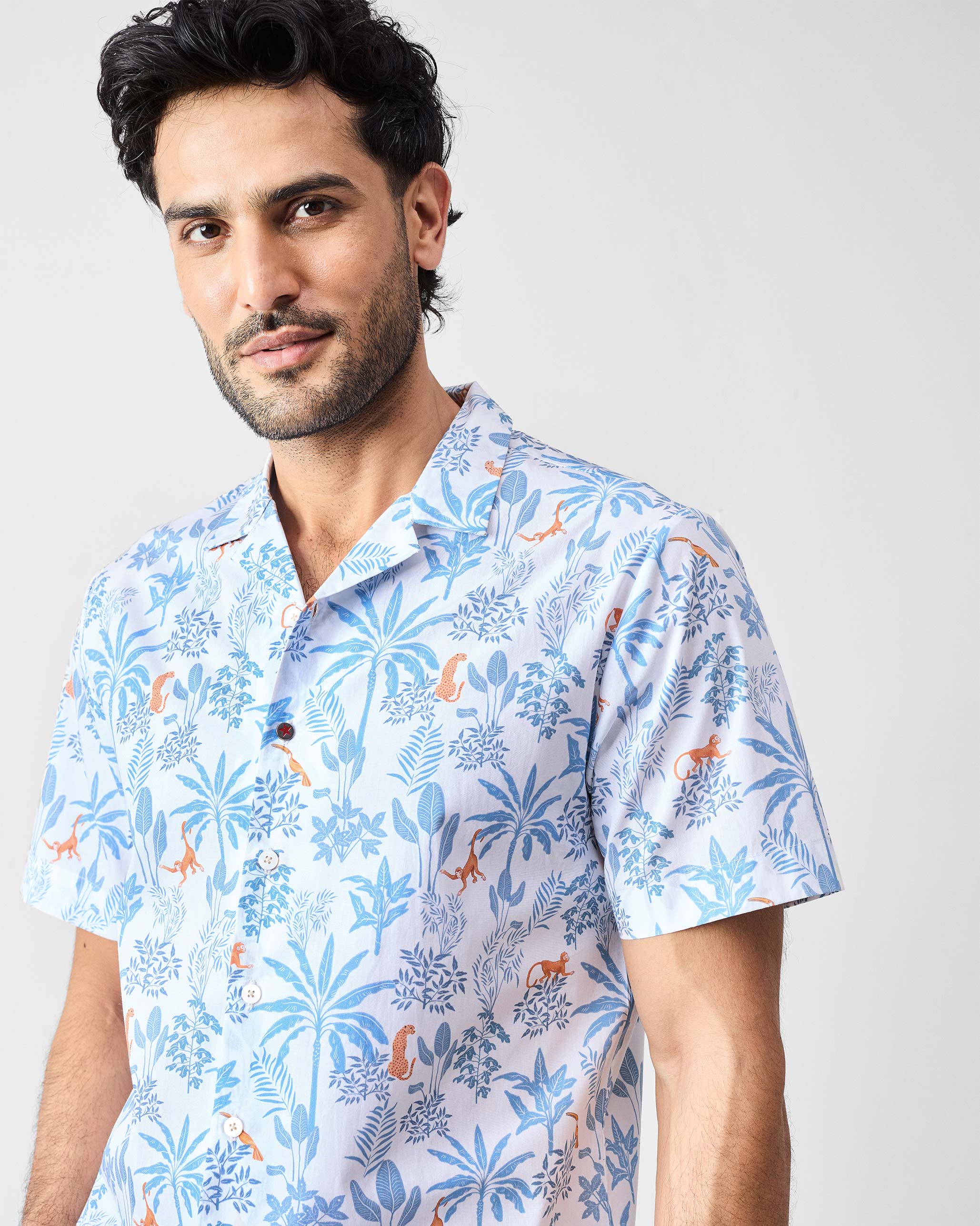 Mistari Shirt - Bluish Grey Print - Image 5