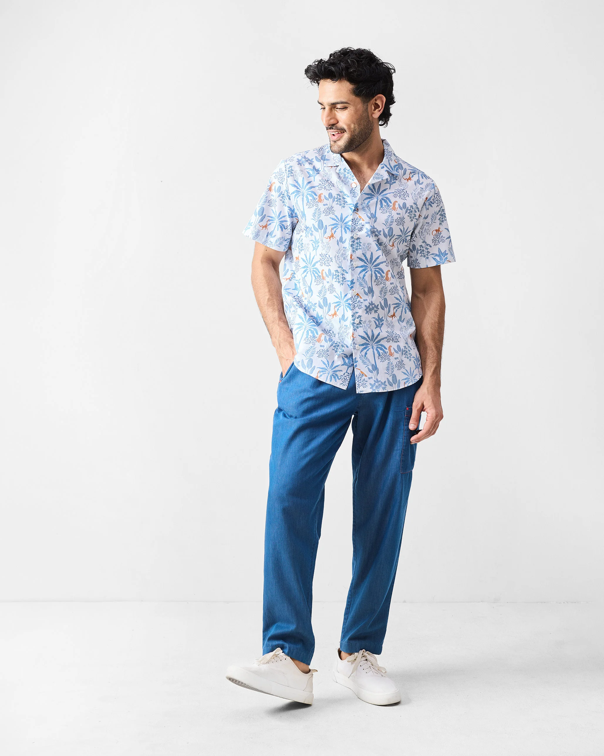 Mistari Shirt - Bluish Grey Print - Image 6