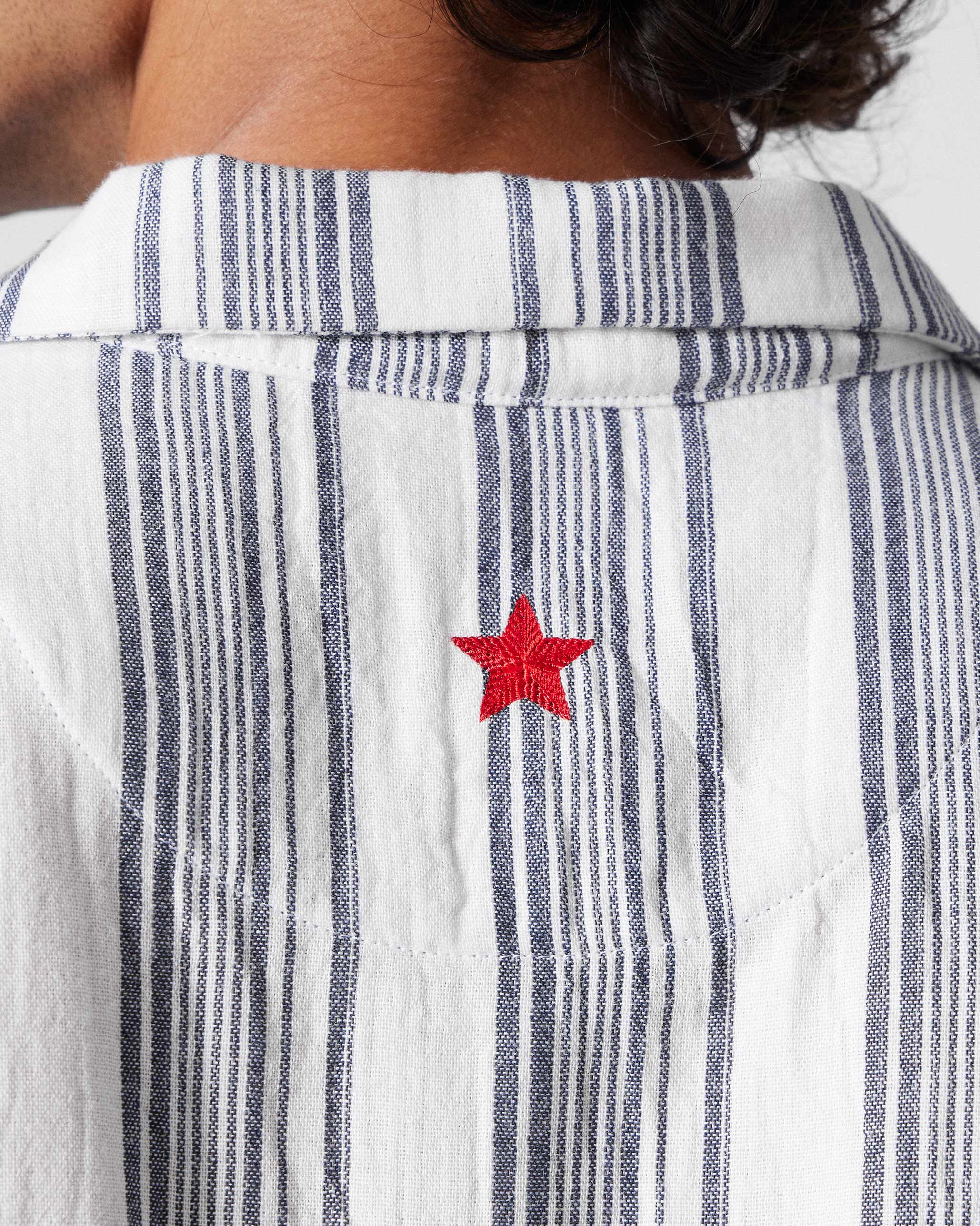 Mistari Shirt - Charcoal & Ivory Stripes - Image 5