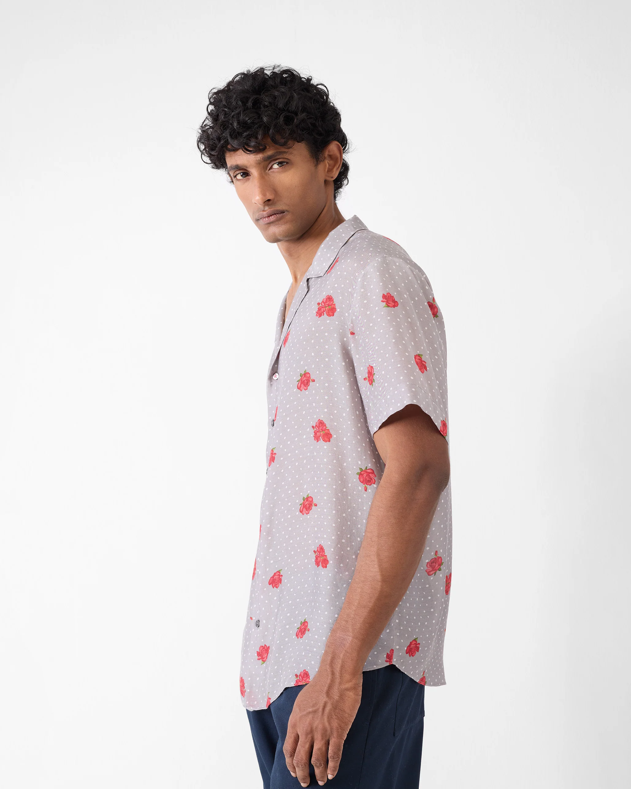 Mistari Shirt - Charcoal Print - Image 3