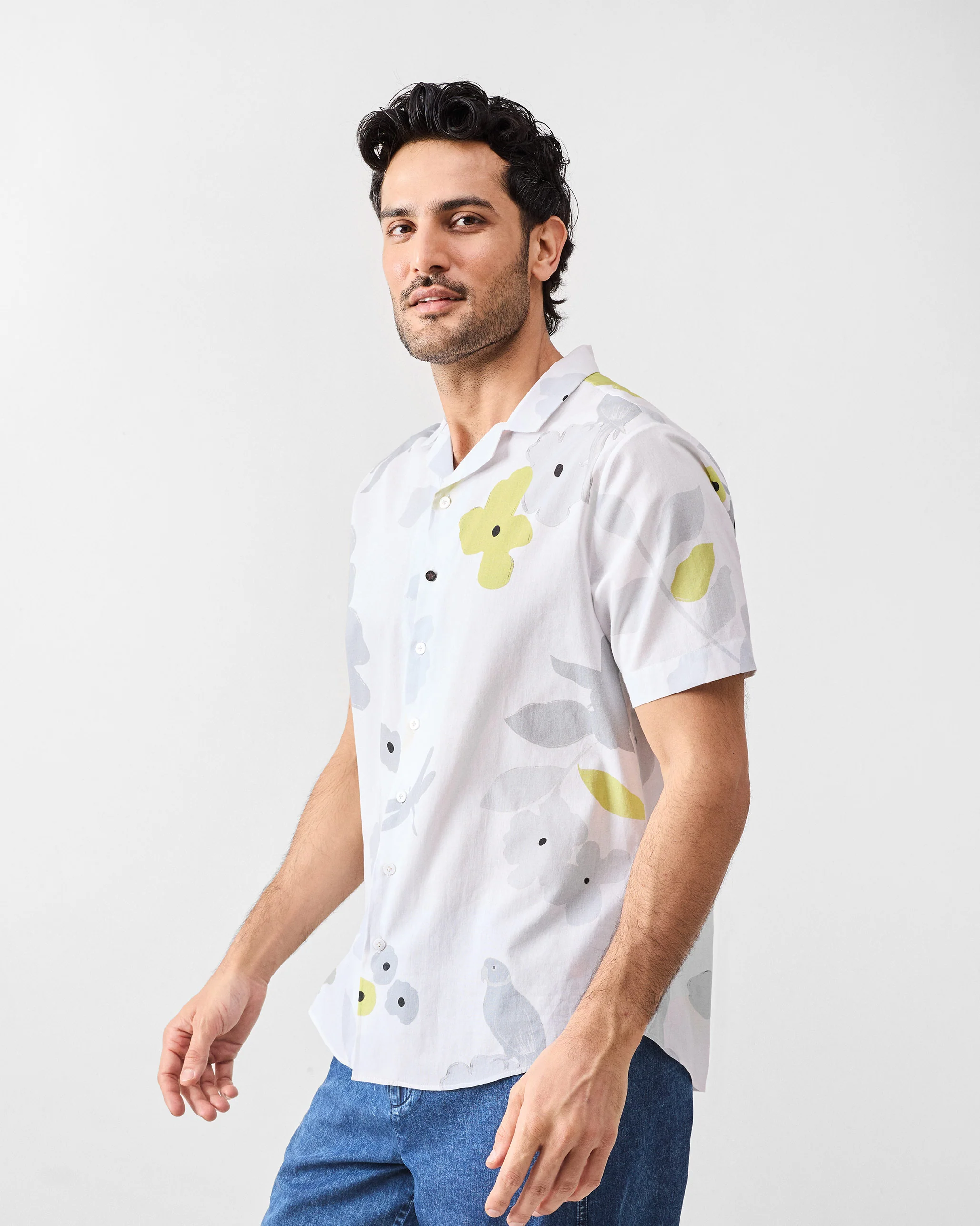 Mistari Shirt - Charcoal Printed - Image 3