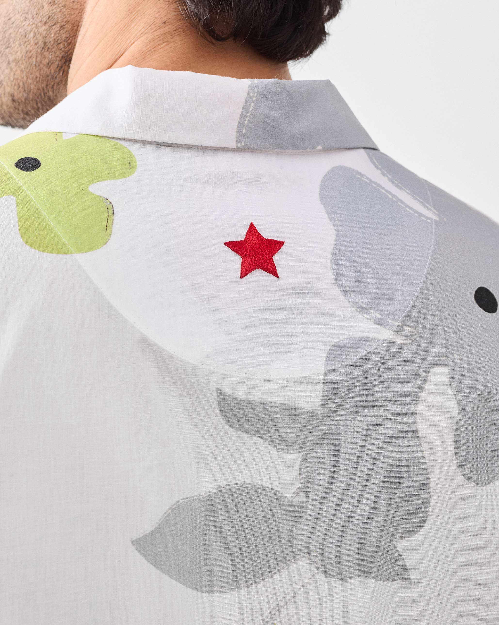 Mistari Shirt - Charcoal Printed - Image 4