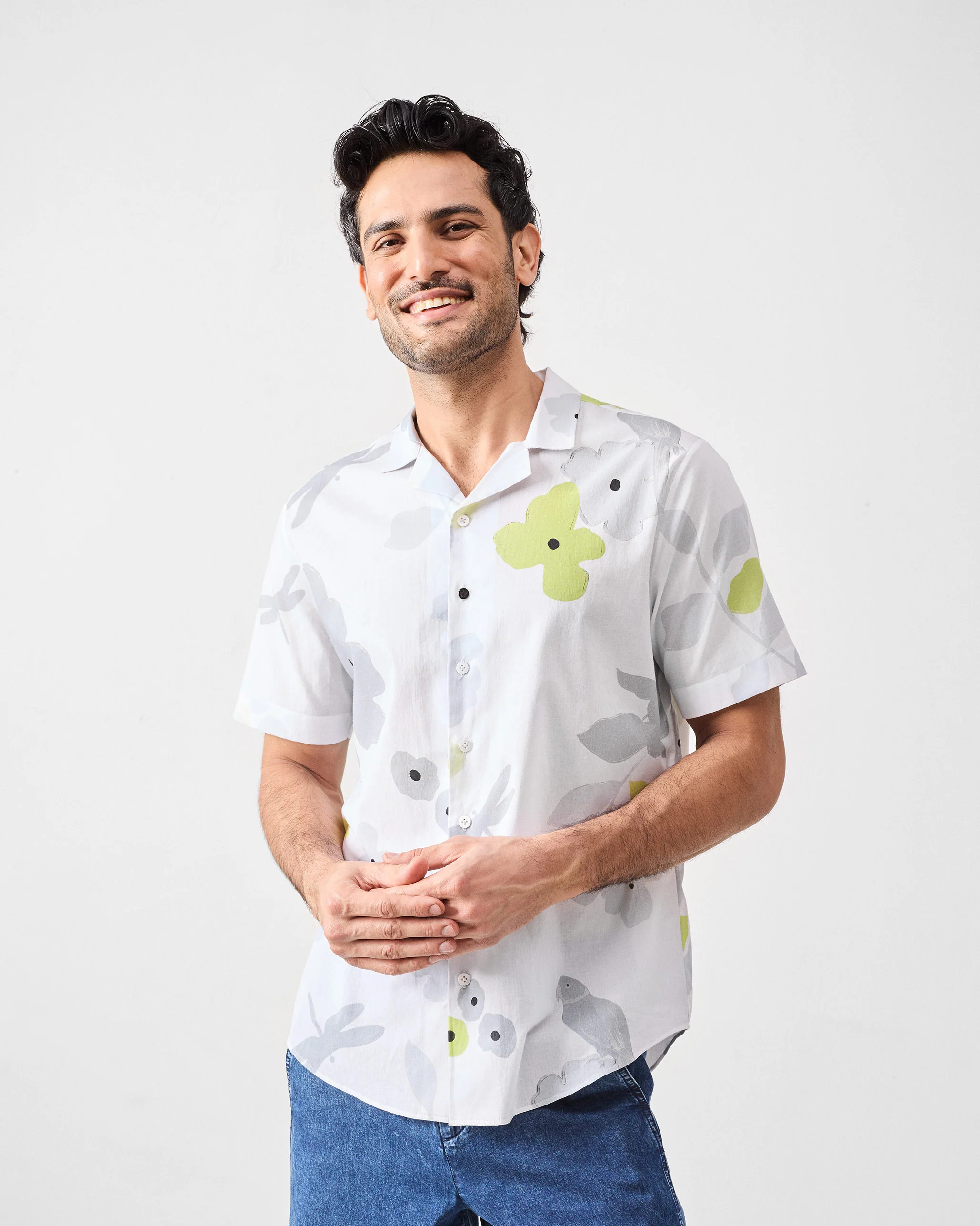 Mistari Shirt - Charcoal Printed - Image 6