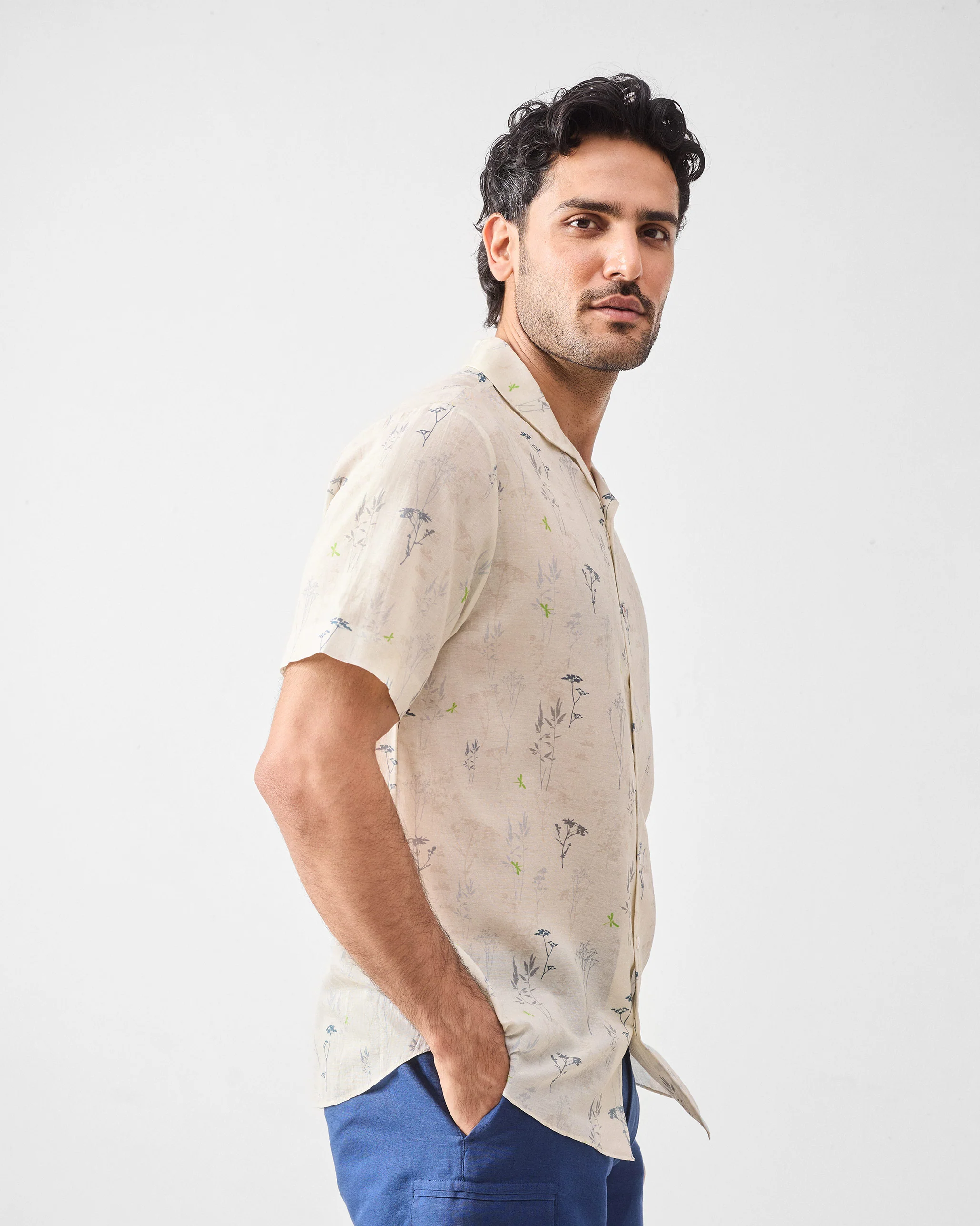 Mistari Shirt - Grey Printed - Image 3