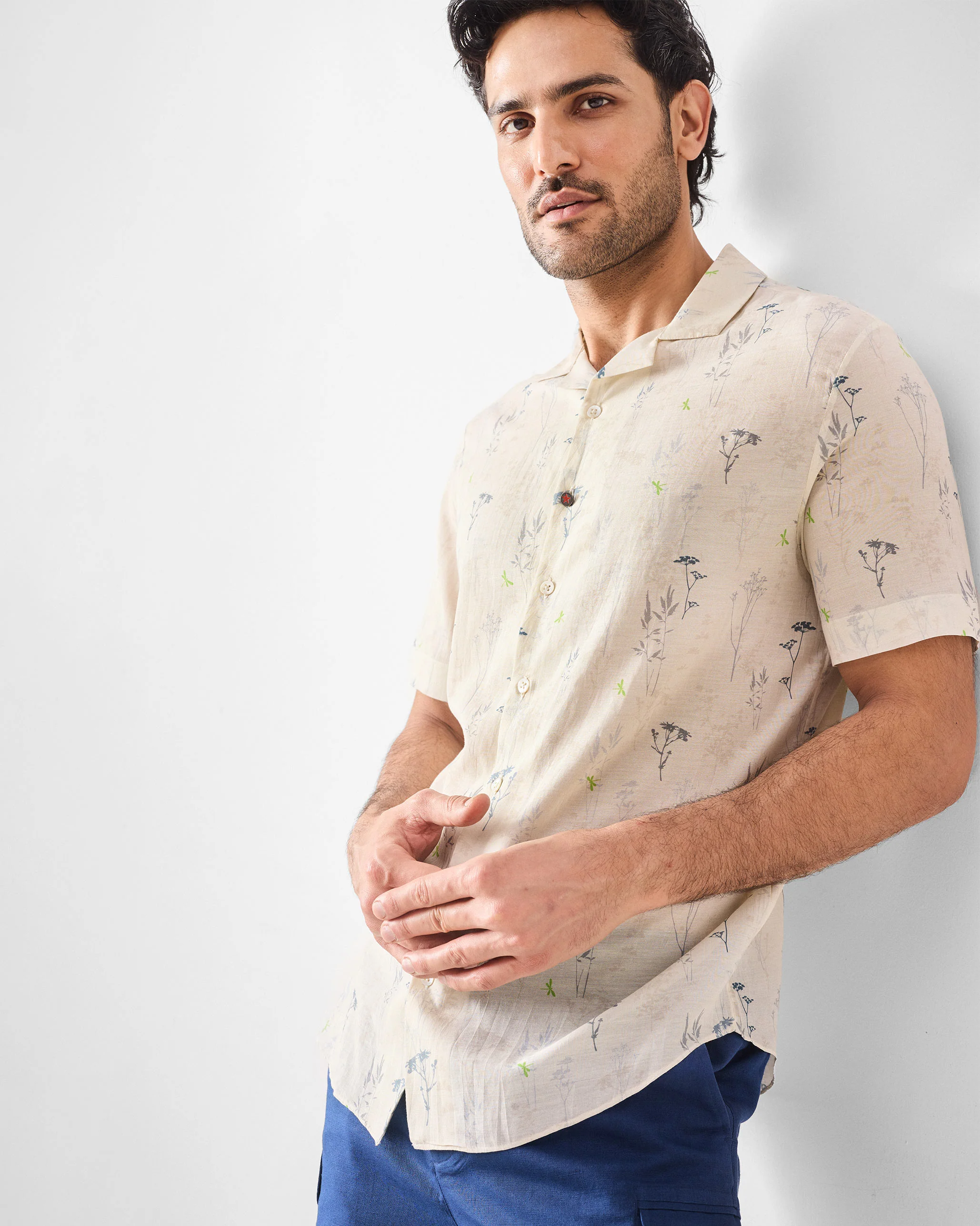 Mistari Shirt - Grey Printed - Image 7