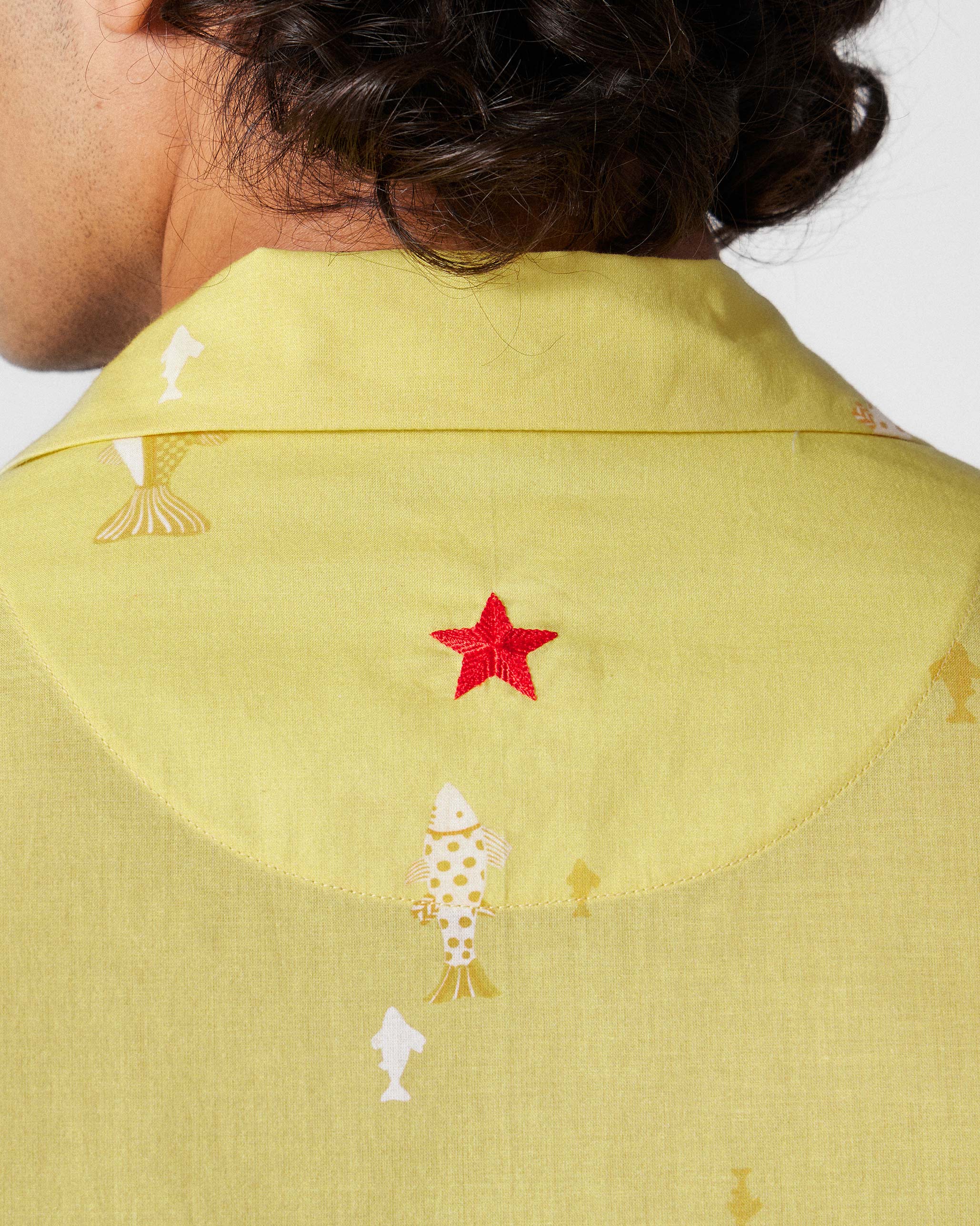 Mistari Shirt - Light Yellow Printed - Image 4