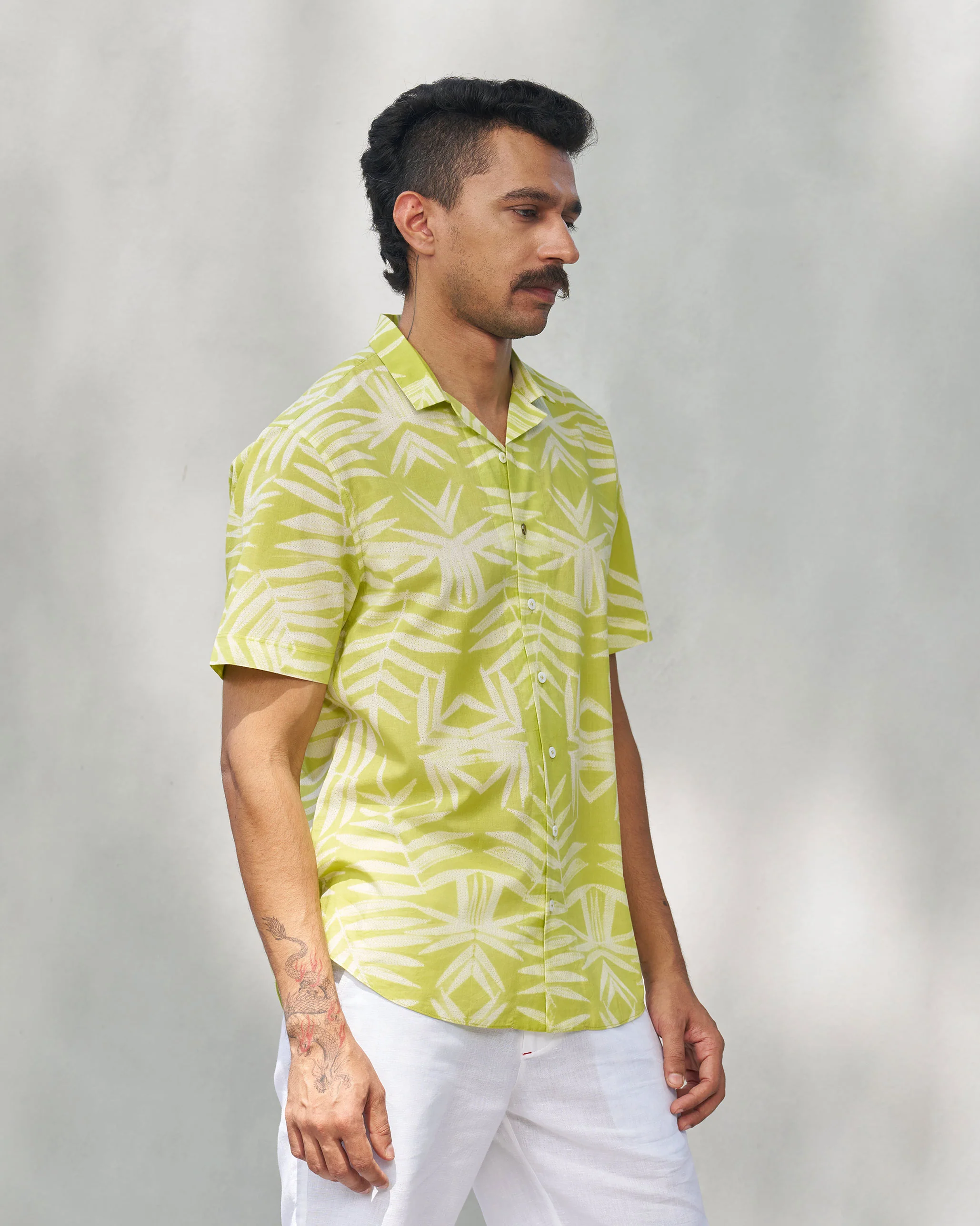 Mistari Shirt - Lime - Image 4