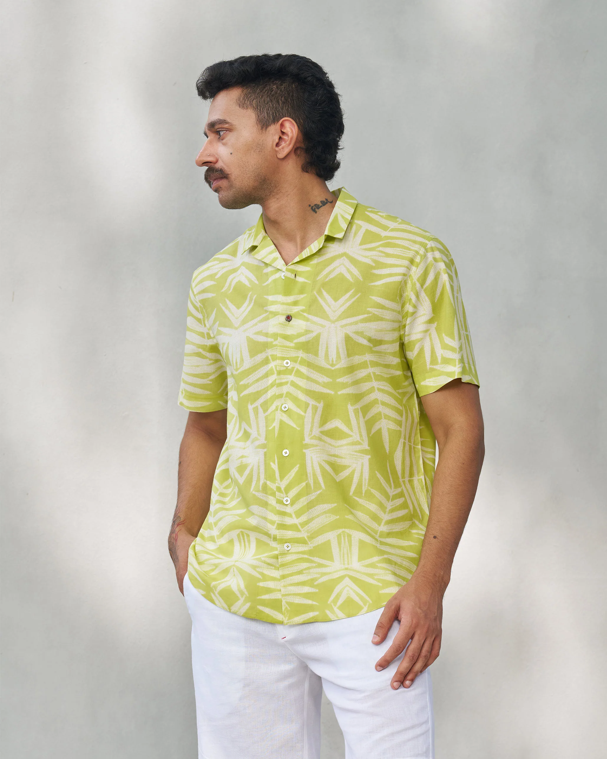 Mistari Shirt - Lime - Image 6