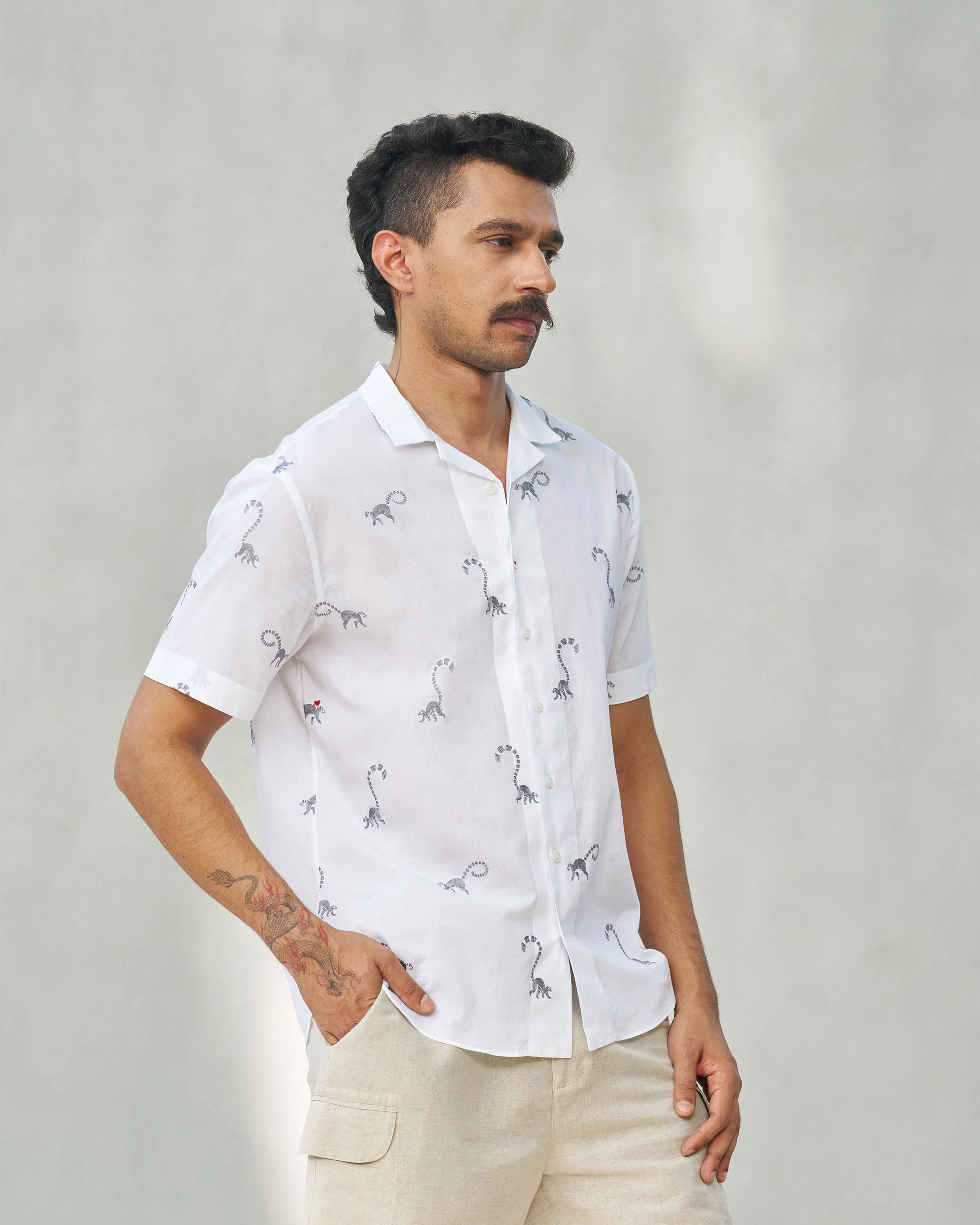 Mistari Shirt - White - Image 4