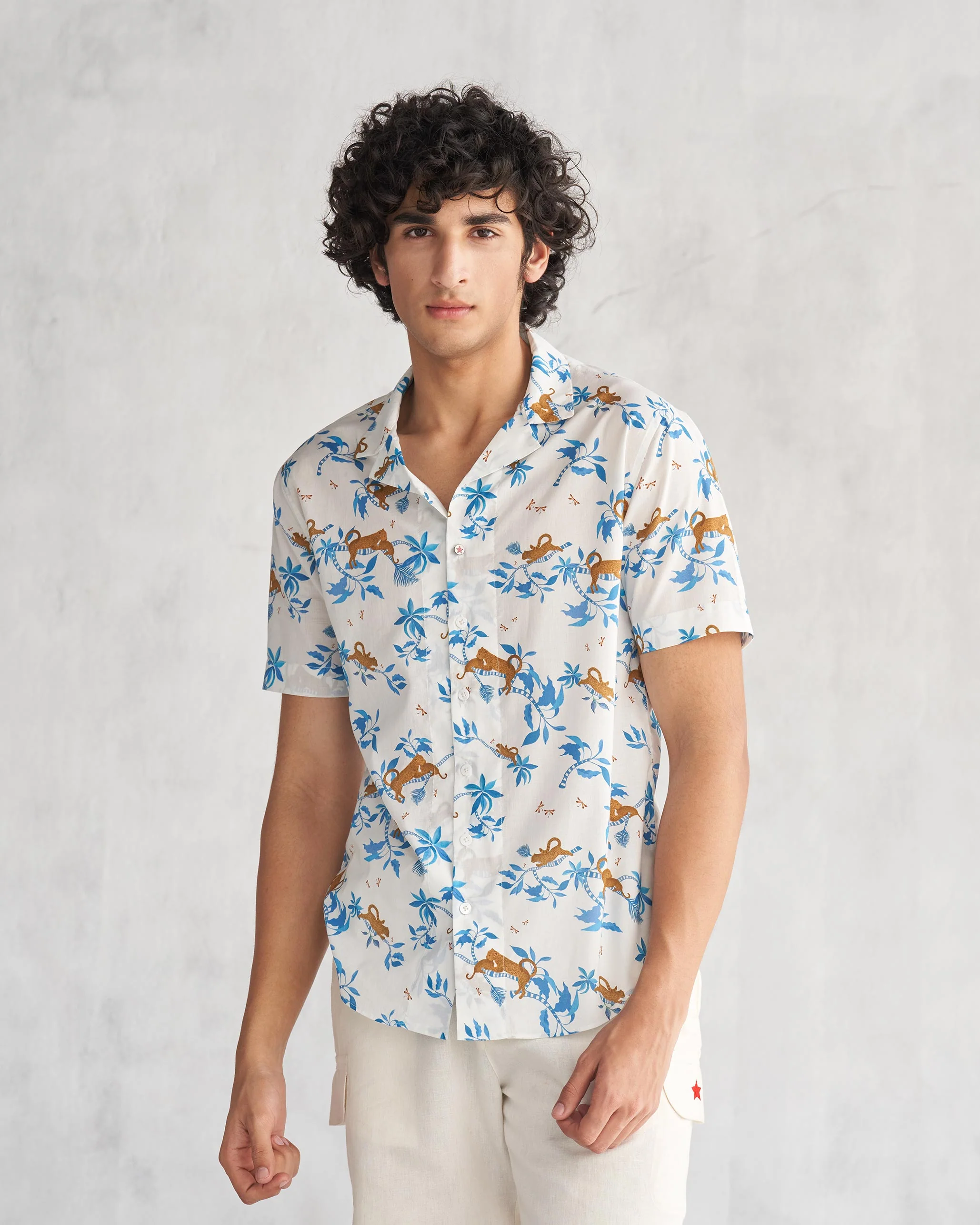 Mistari Shirt - White & Blue - Image 3