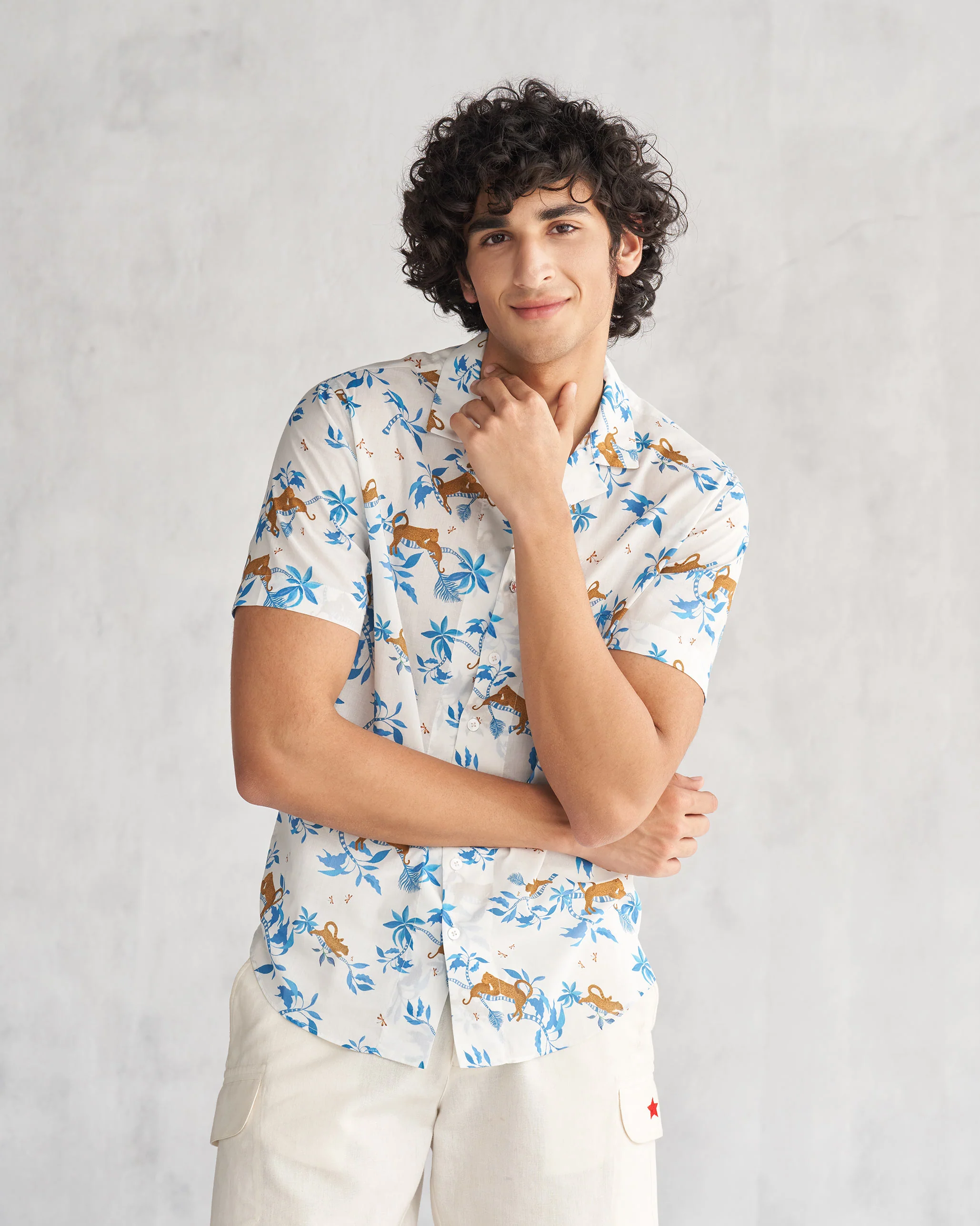 Mistari Shirt - White & Blue - Image 5
