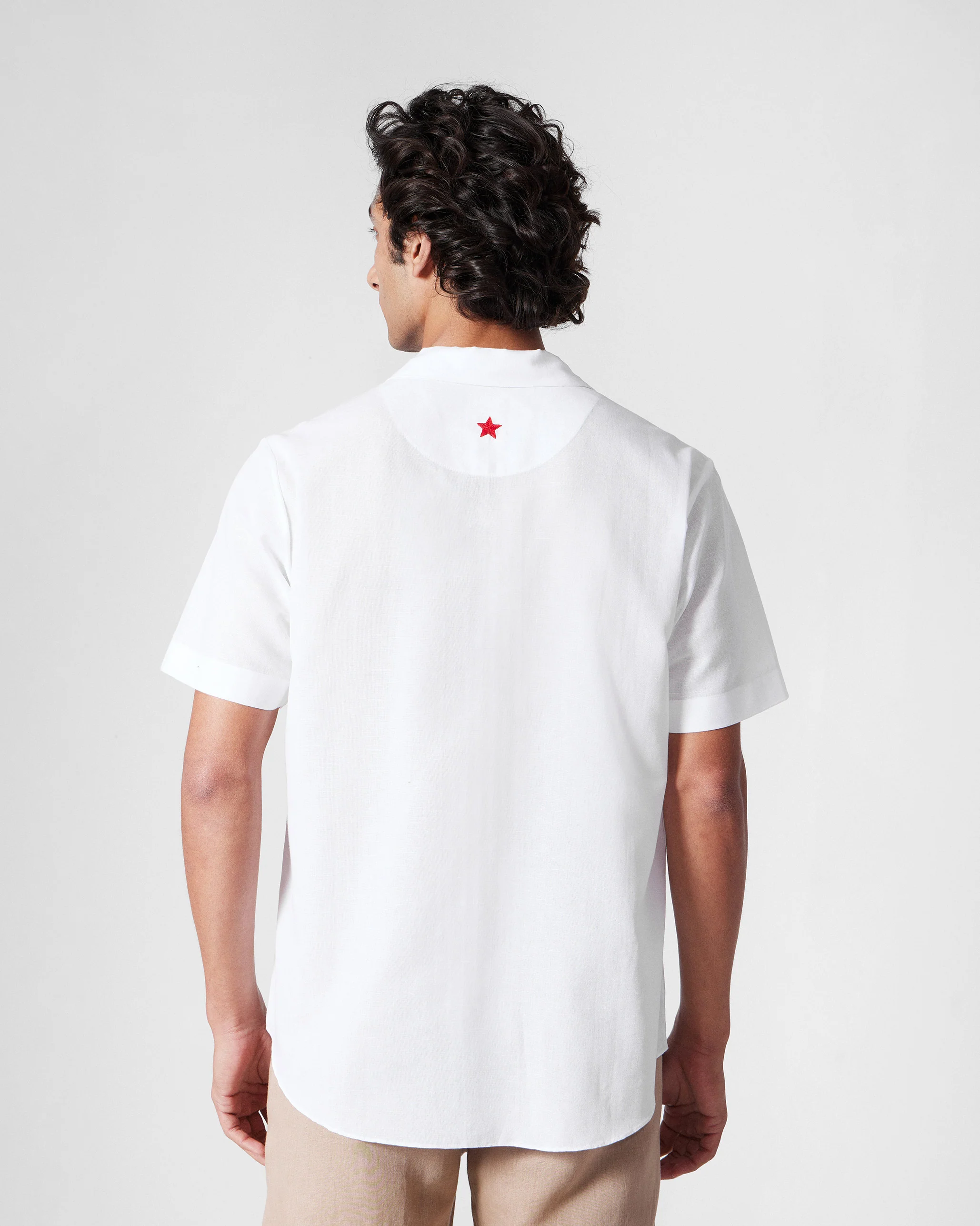 Mistari Shirt - White Embroidered - Image 3