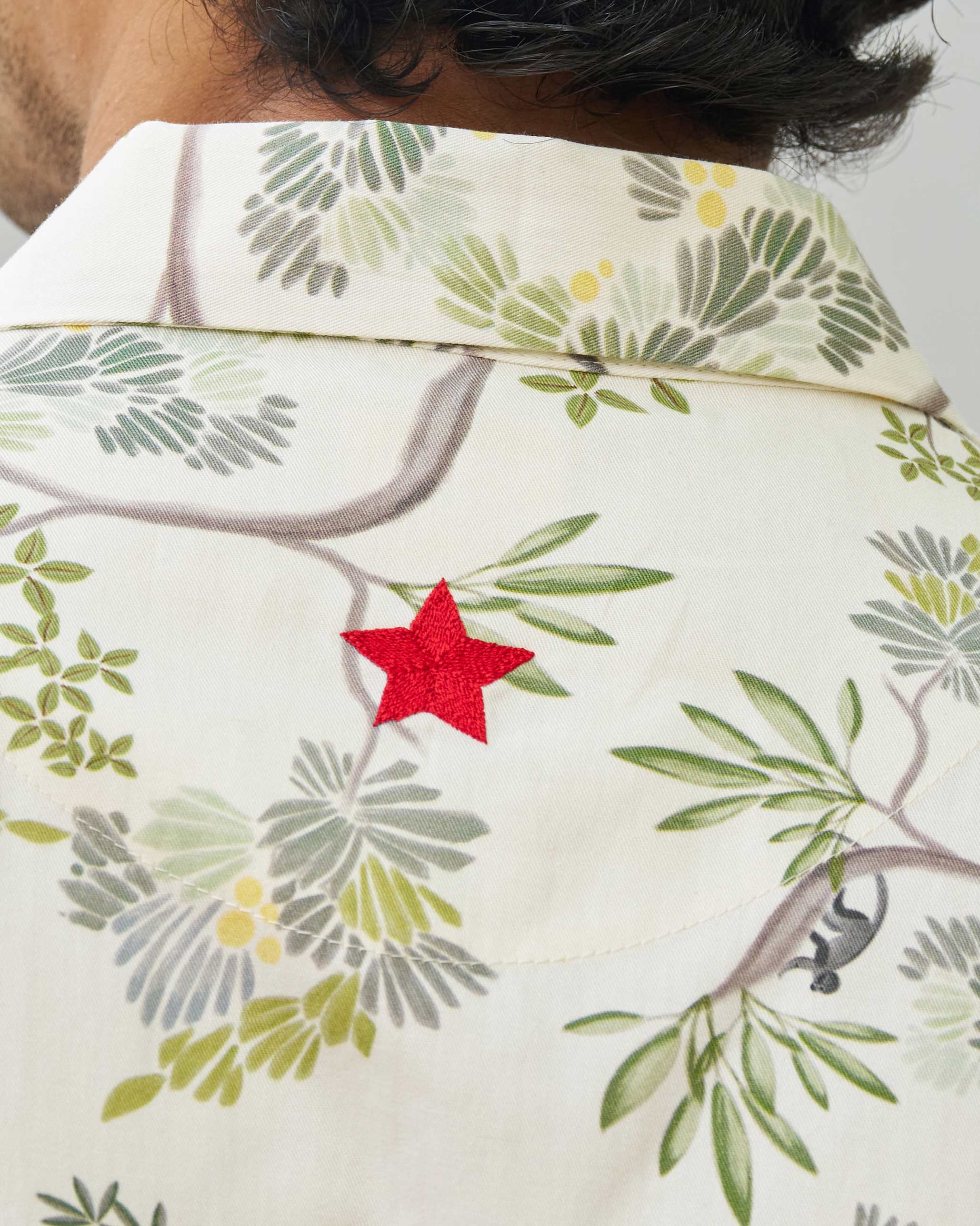 Mistari Shirt - White & Green - Image 2
