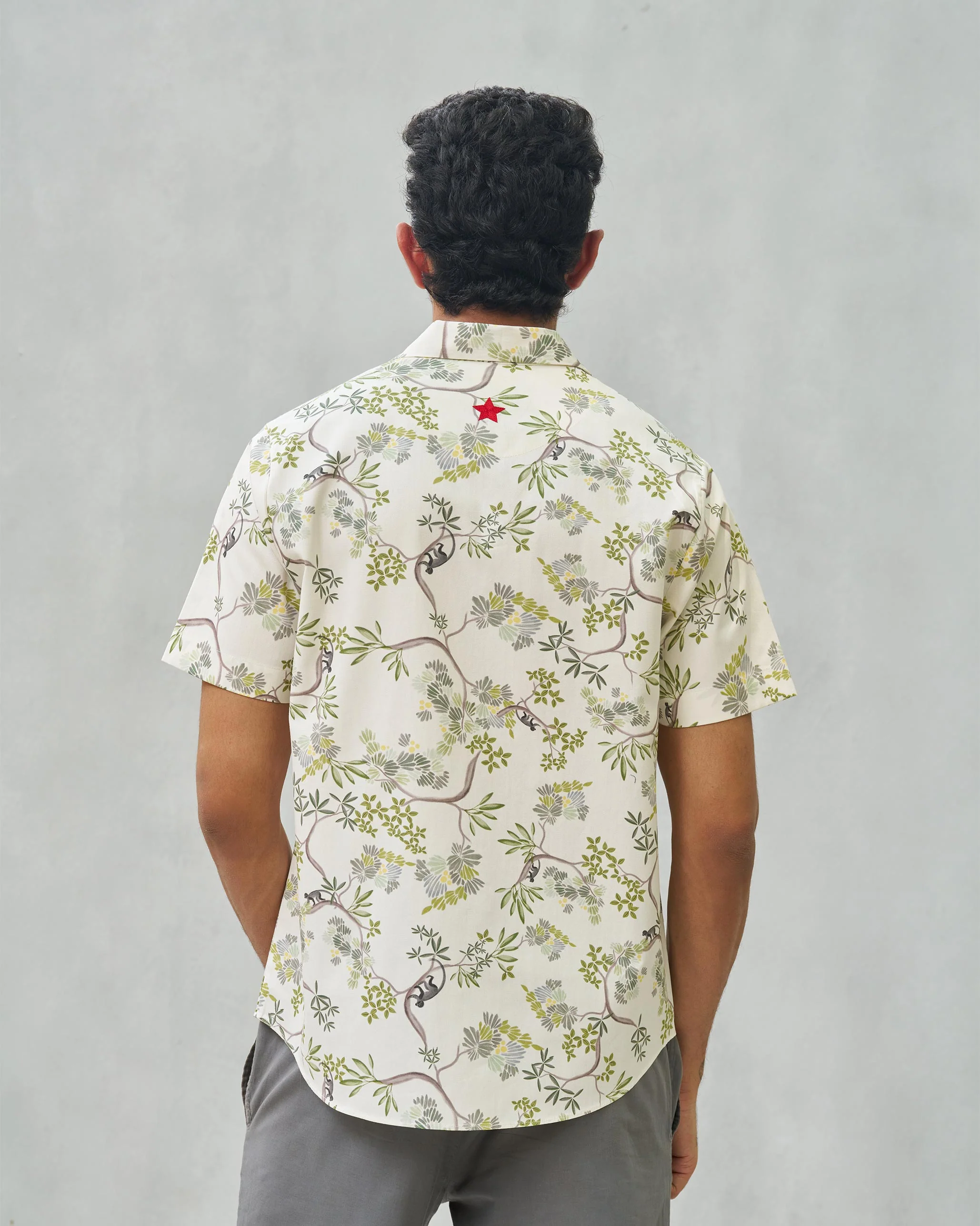 Mistari Shirt - White & Green - Image 4