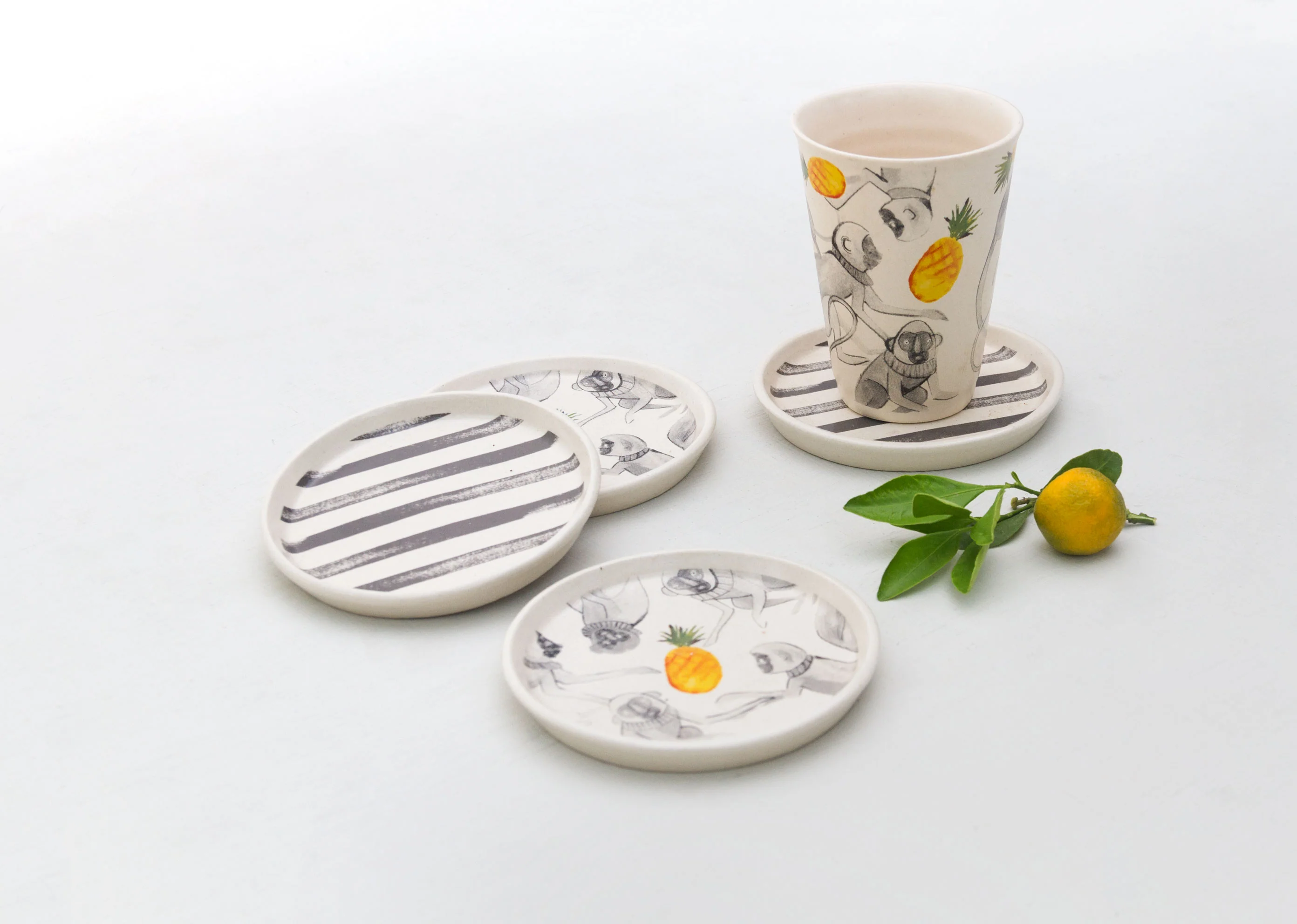 Monkey Coaster Set (Set of 4) - Image 3