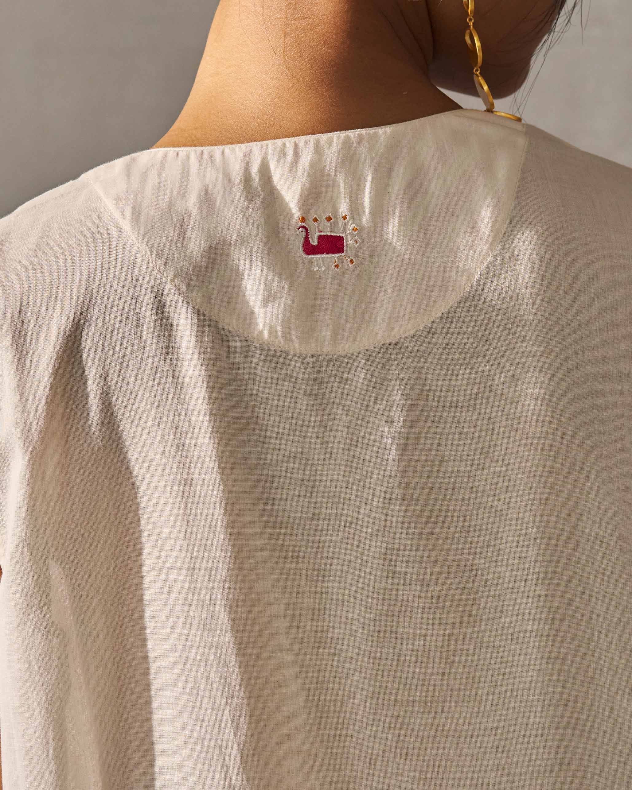 Moon Basic Kurta - Ivory - Image 2