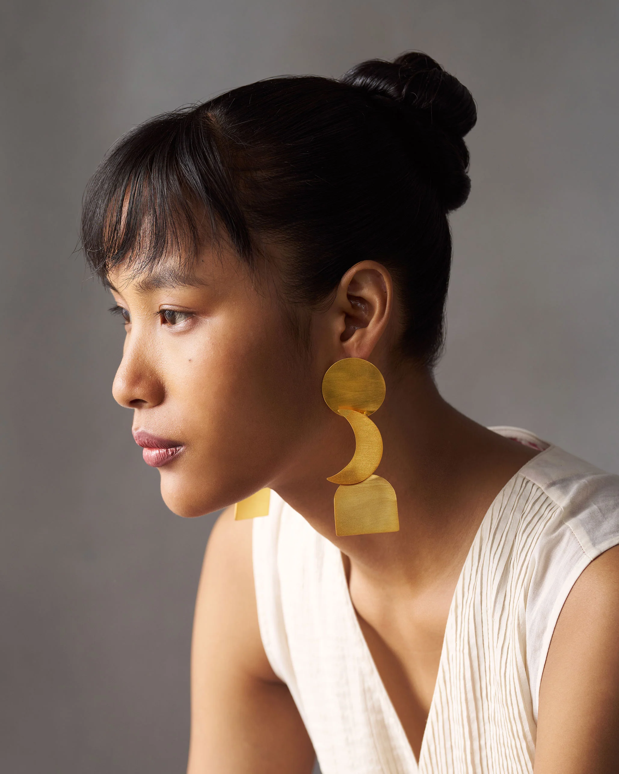 Moon Rise Earrings - Gold - Image 4