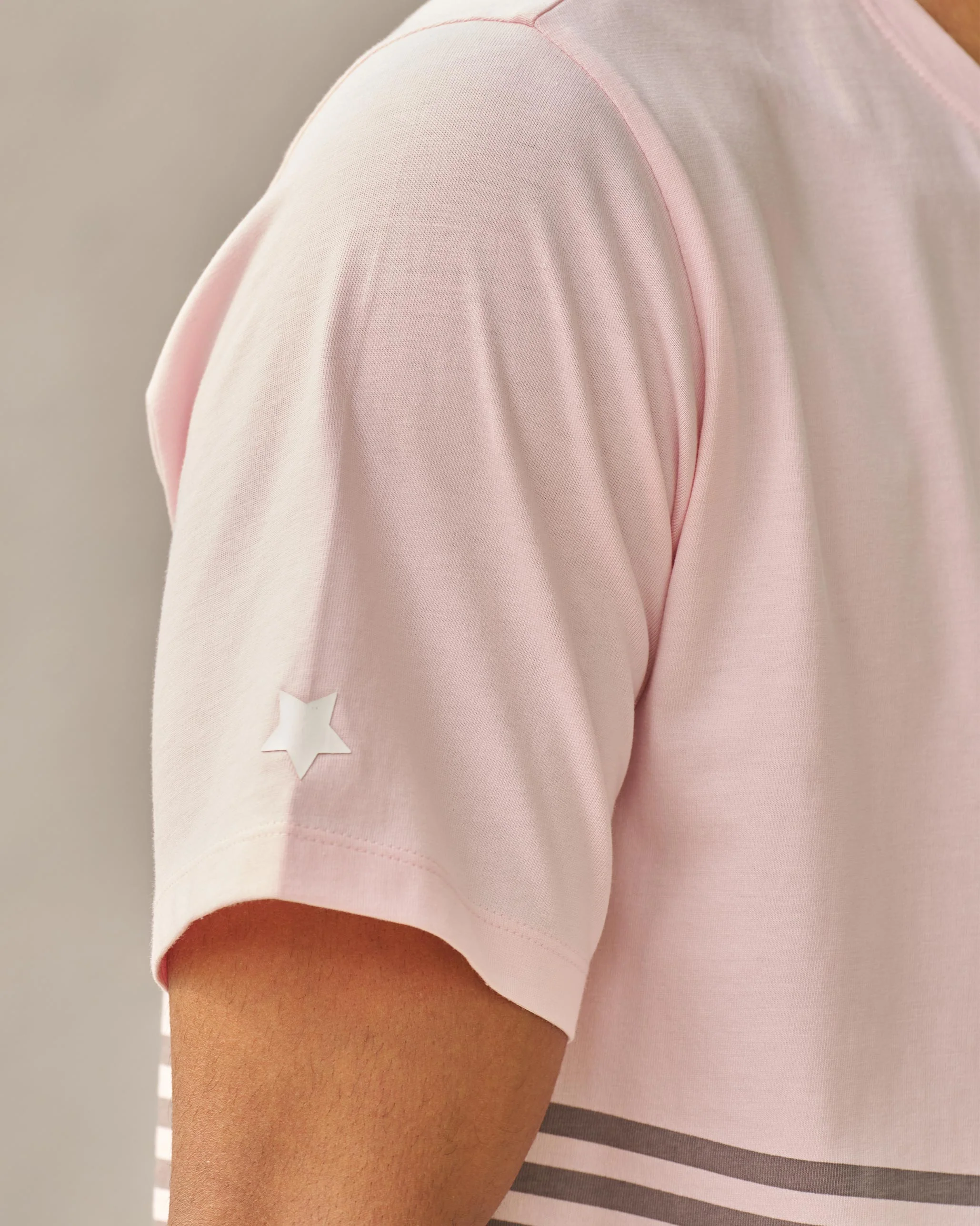 Moroccan Palm T-shirt - Light Pink - Image 2