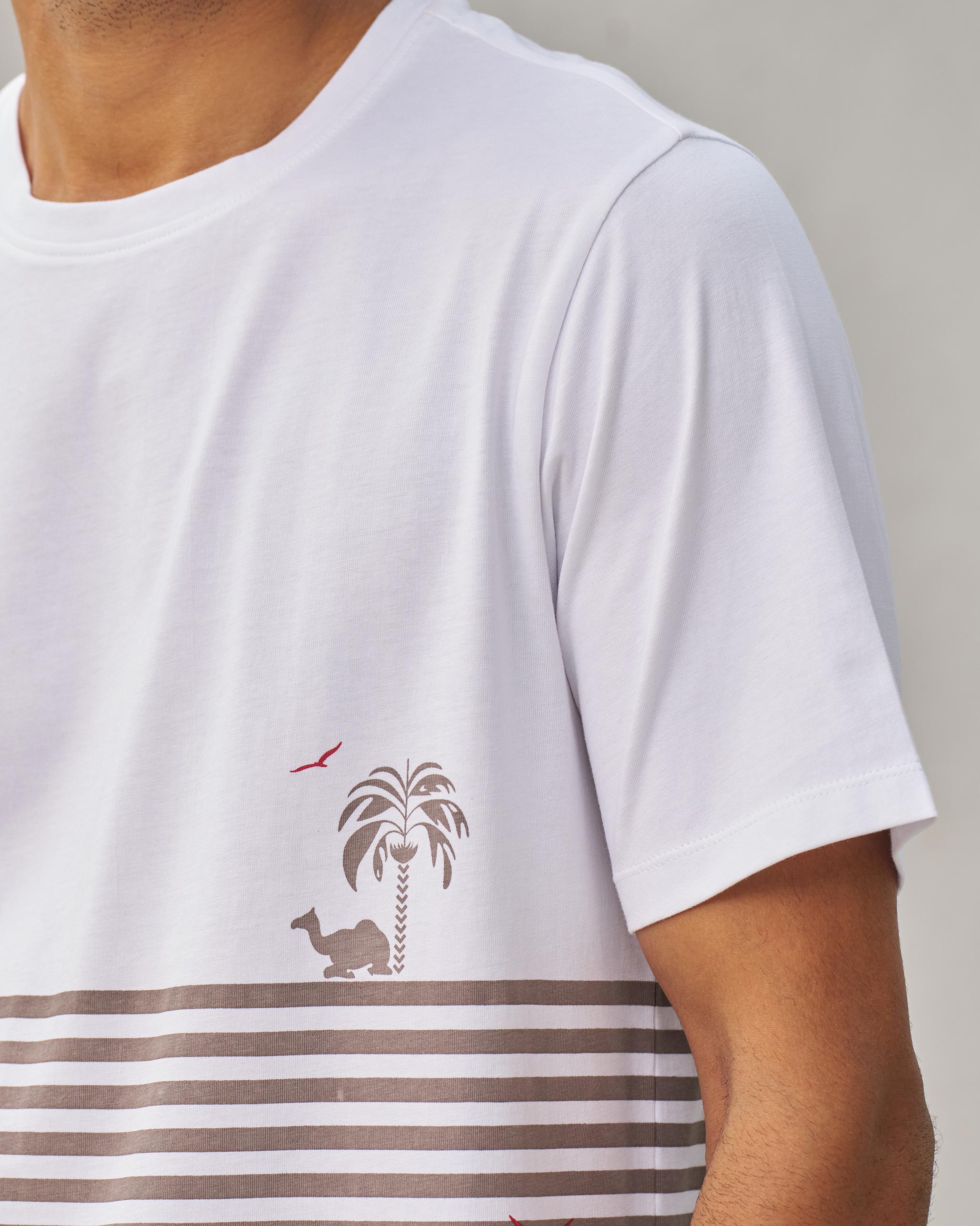 Moroccan Palm T-shirt - White - Image 2